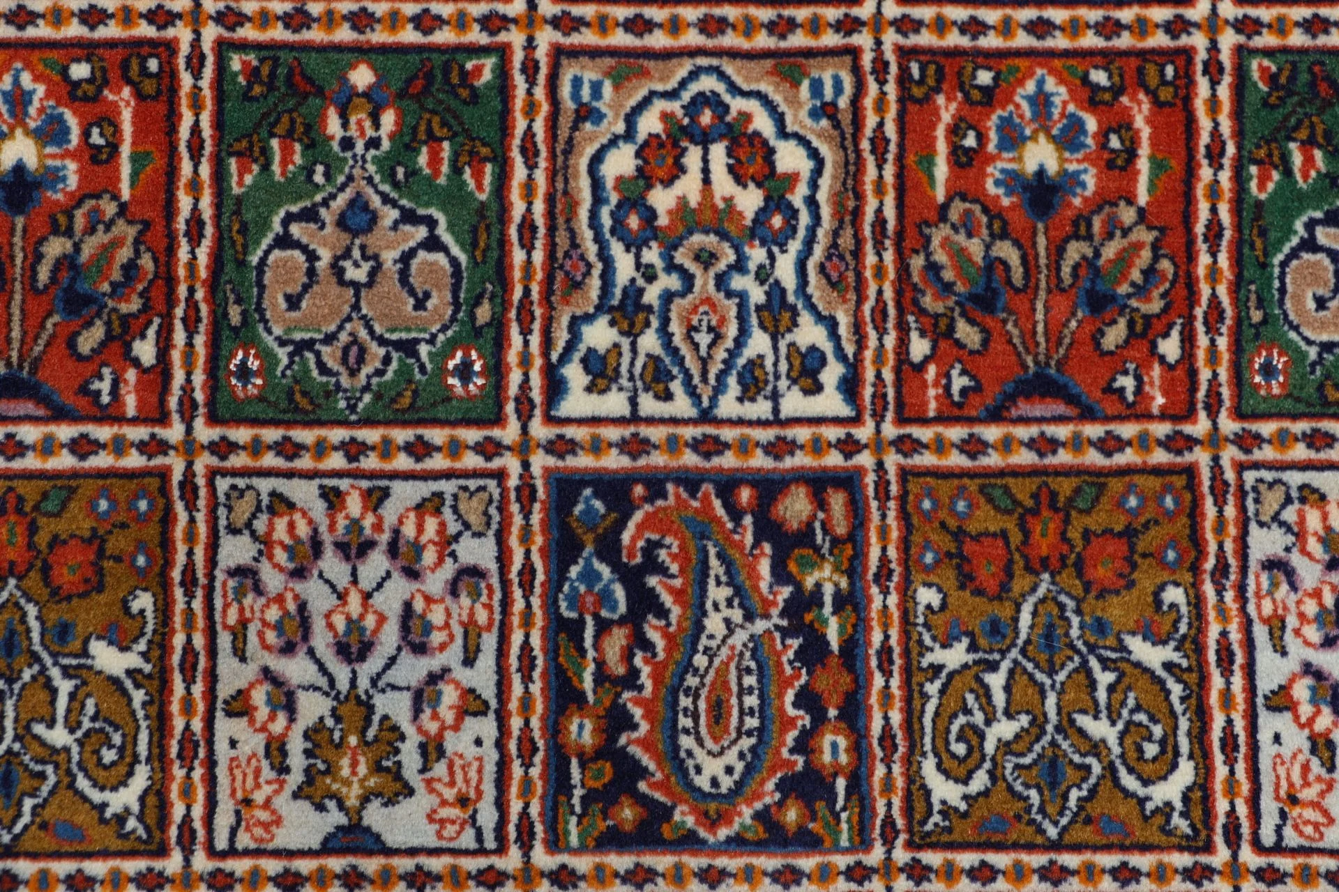 Hand-Knotted Wool Moud Persian Rug, 242 × 350 cm