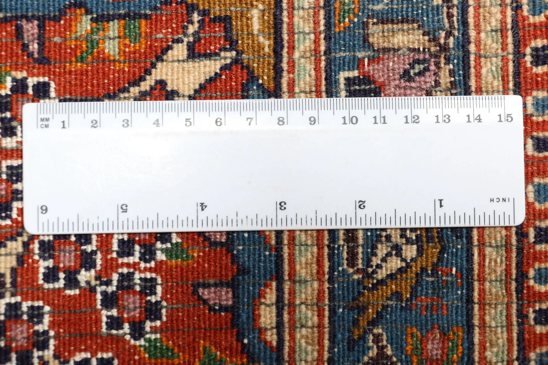 Hand-Knotted Wool Moud Persian Rug, 242 × 350 cm