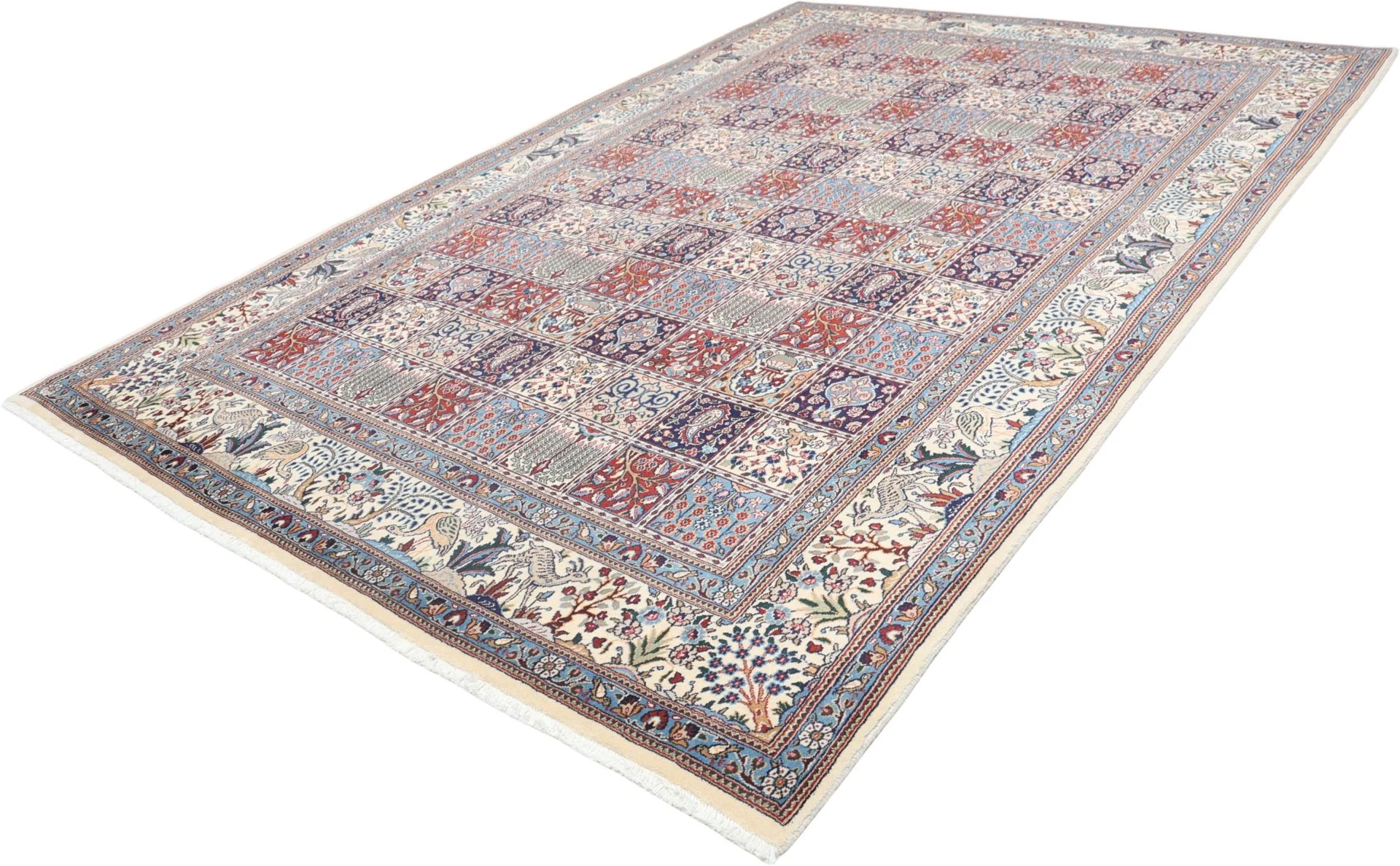 Moud Persian Rug — hand-knotted, 200 × 297 cm, Wool & Silk