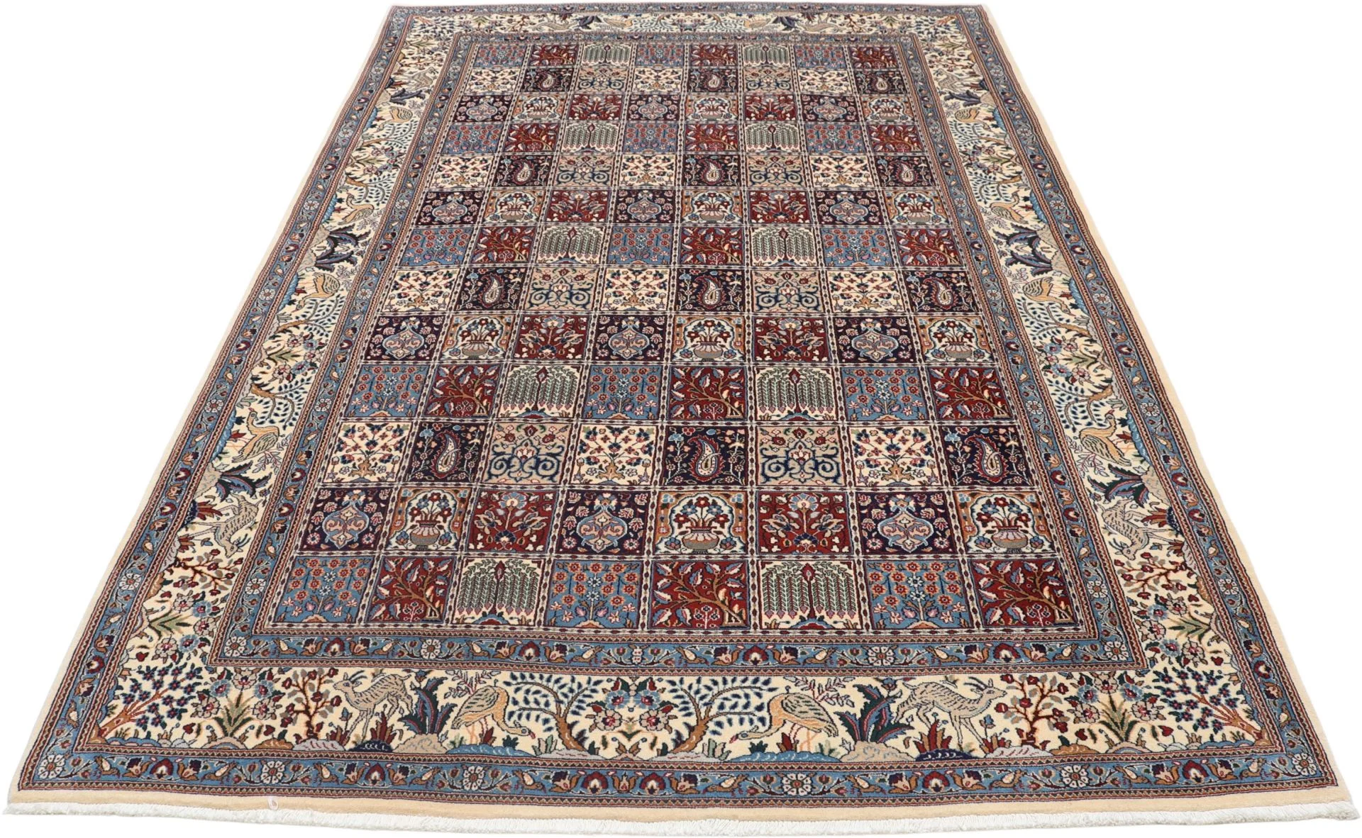Moud Persian Rug — hand-knotted, 200 × 297 cm, Wool & Silk