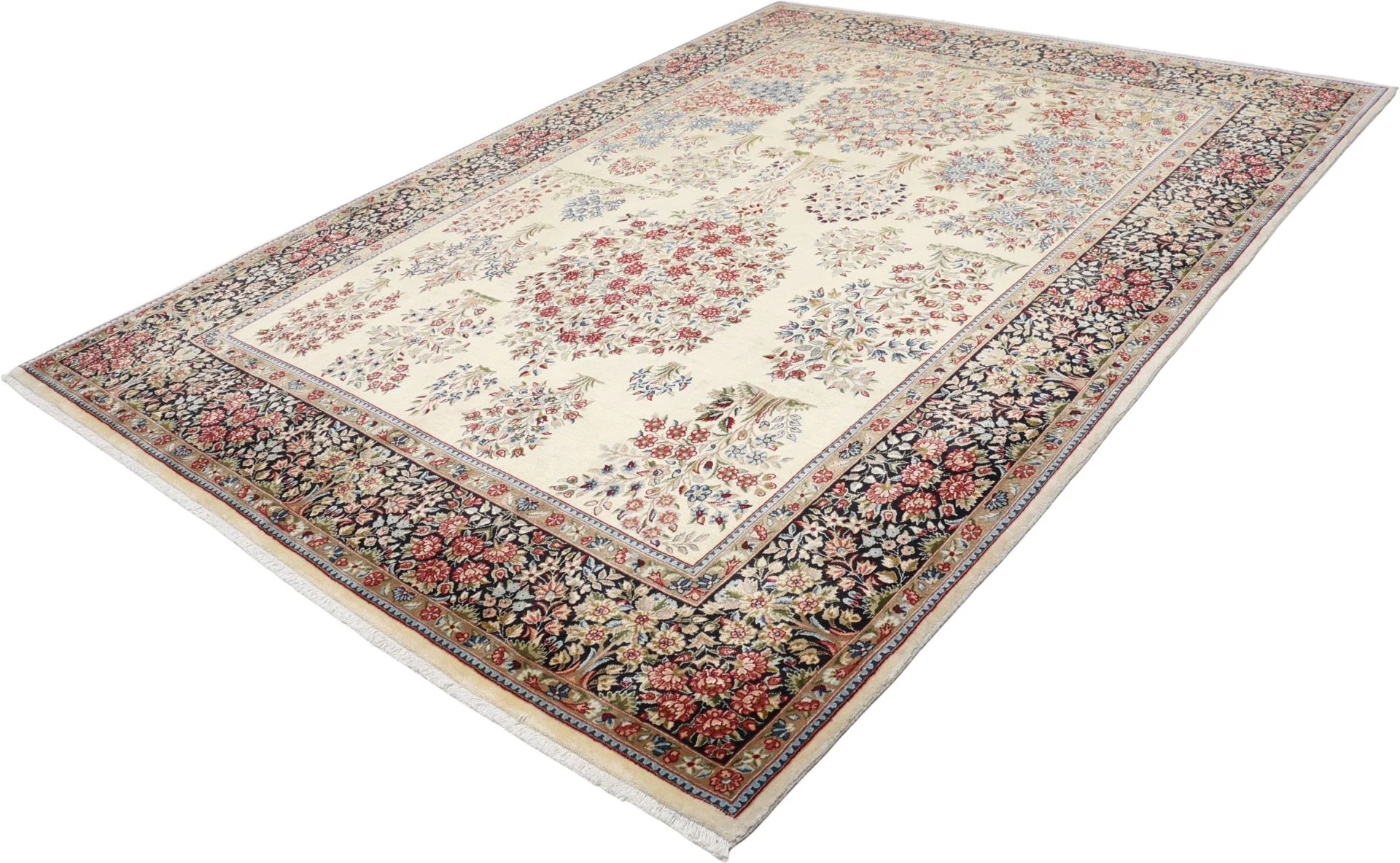 Hand-Knotted Wool Kerman Persian Rug, 218 × 303 cm