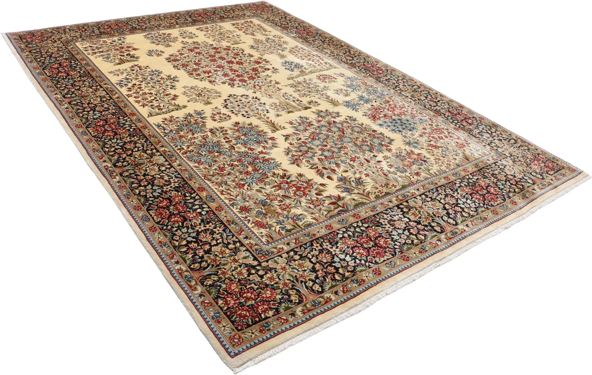 Hand-Knotted Wool Kerman Persian Rug, 218 × 303 cm