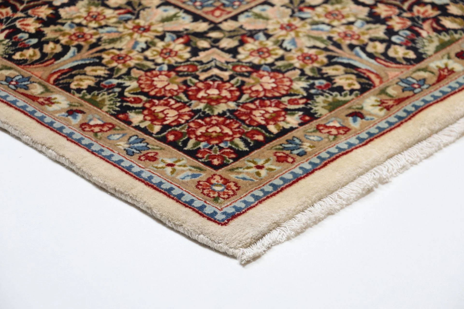Hand-Knotted Wool Kerman Persian Rug, 218 × 303 cm