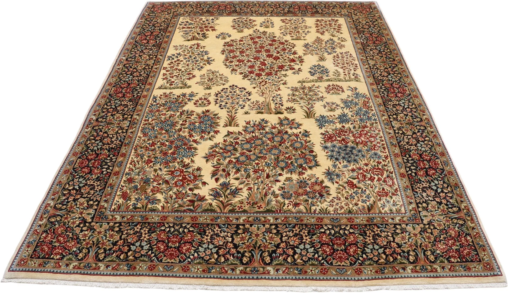 Hand-Knotted Wool Kerman Persian Rug, 218 × 303 cm