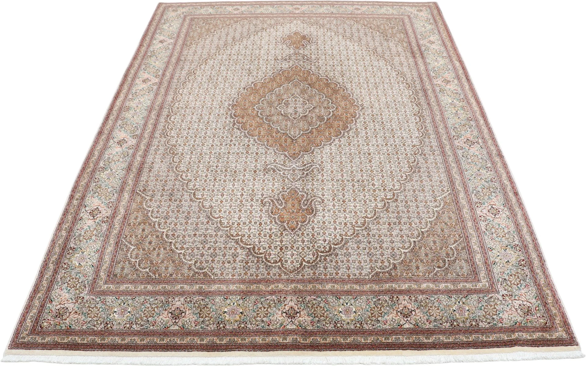 Tabriz Persian Rug 177 × 247 cm, Wool & Silk, hand-knotted