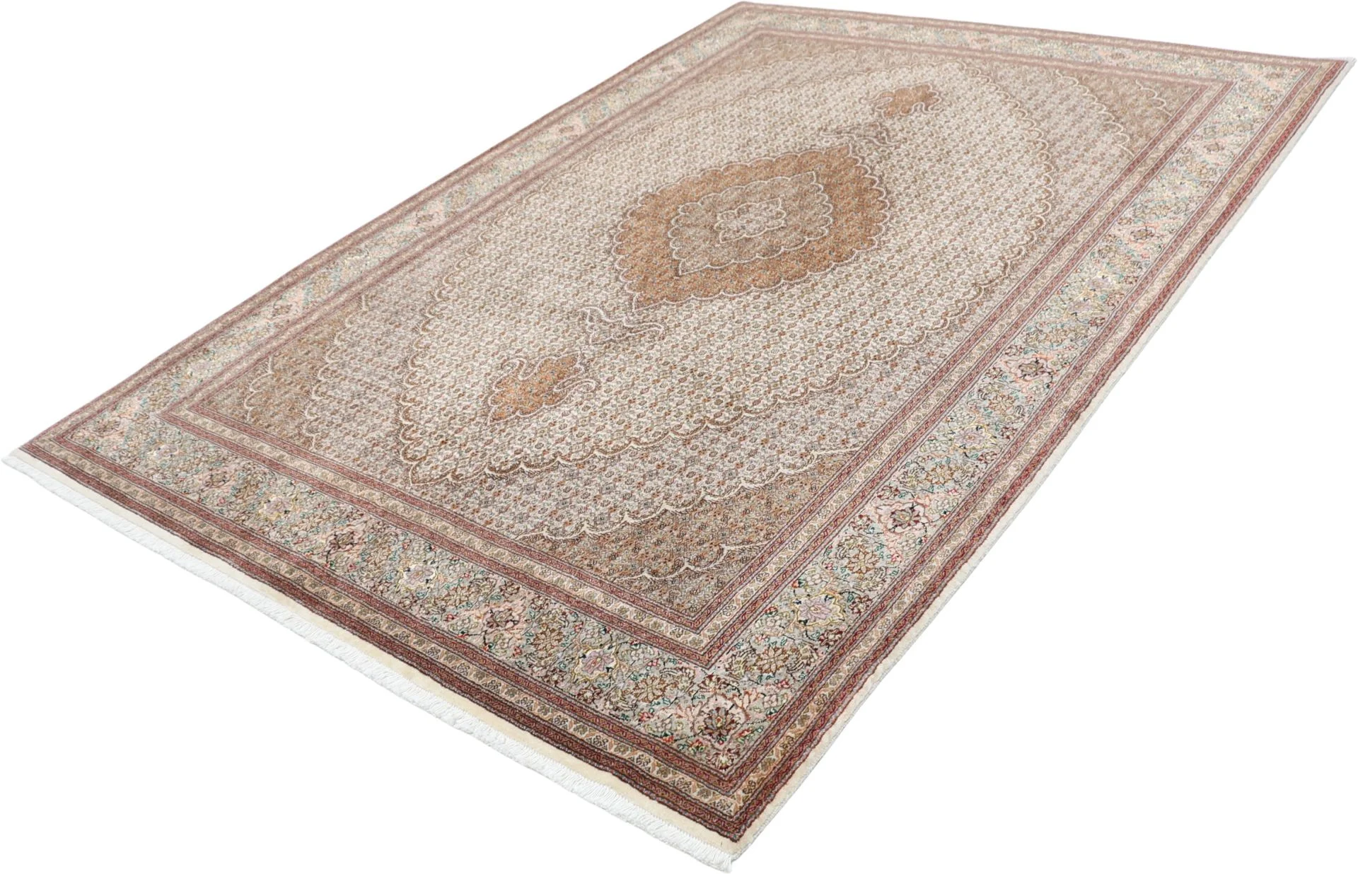 Tabriz Persian Rug 177 × 247 cm, Wool & Silk, hand-knotted