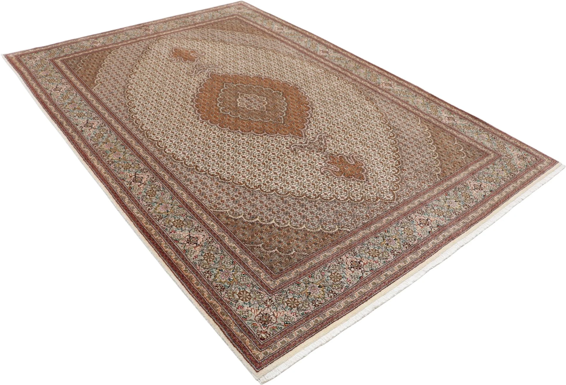 Tabriz Persian Rug 177 × 247 cm, Wool & Silk, hand-knotted