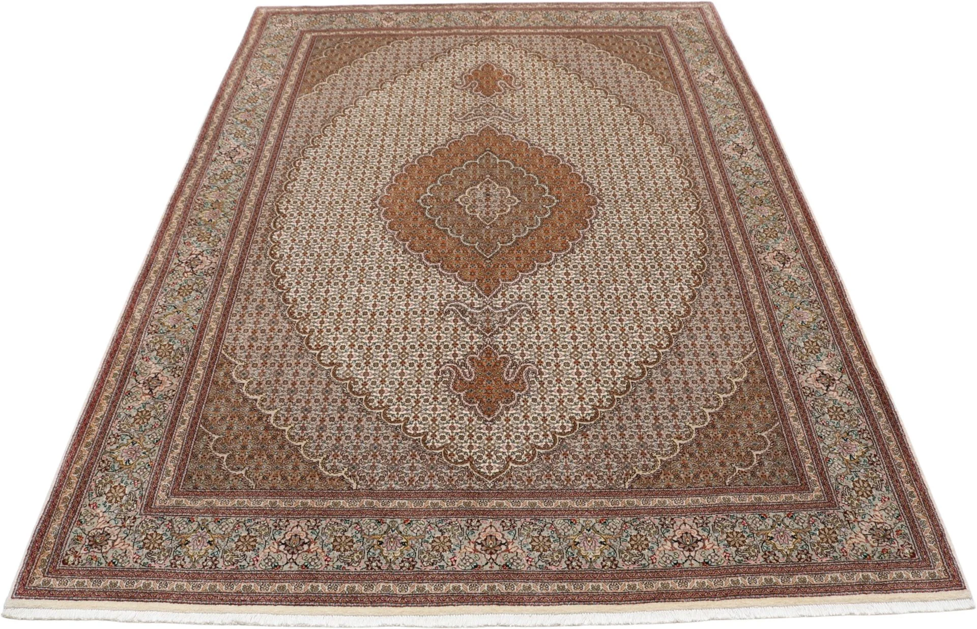 Tabriz Persian Rug 177 × 247 cm, Wool & Silk, hand-knotted