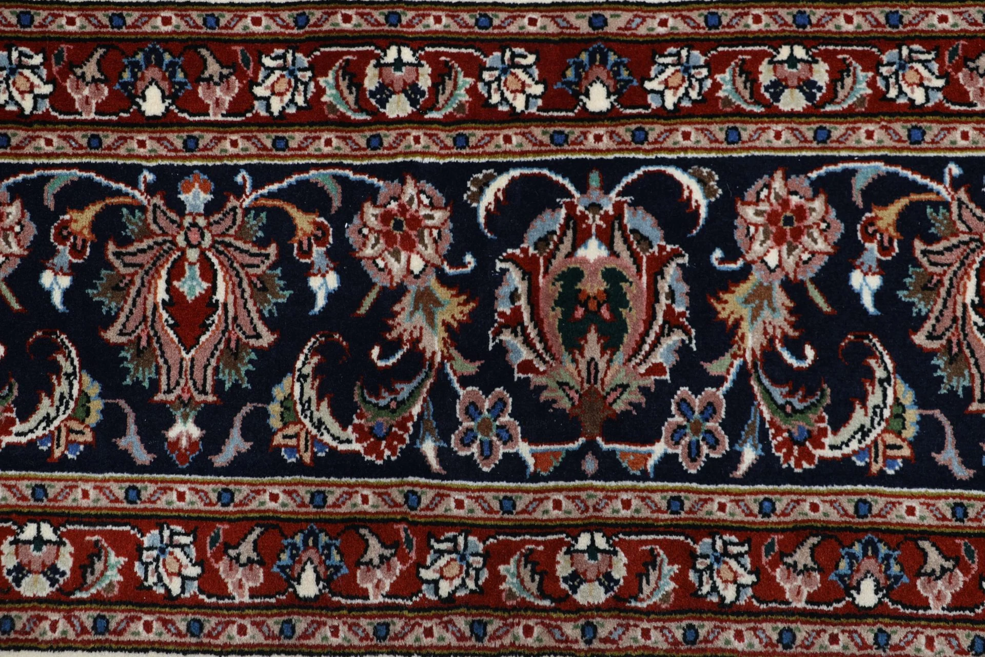 Hand-Knotted Wool & Silk Sarouk Persian Rug, 248 × 302 cm