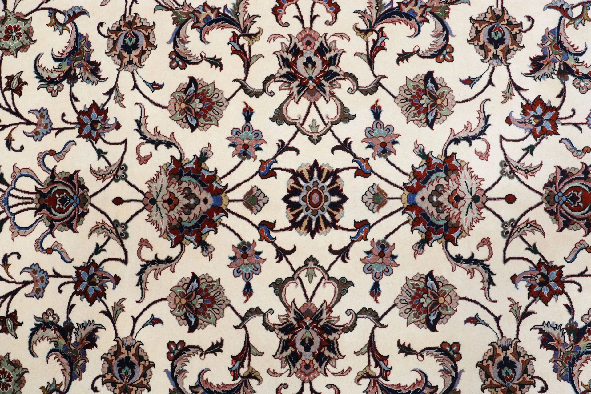 Hand-Knotted Wool & Silk Sarouk Persian Rug, 248 × 302 cm