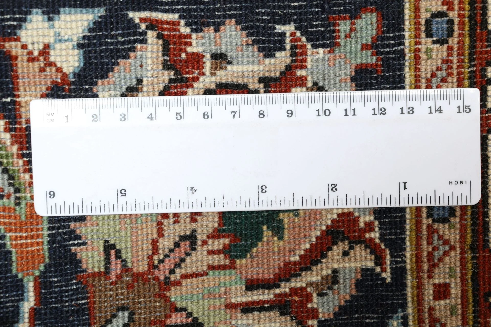 Hand-Knotted Wool & Silk Sarouk Persian Rug, 248 × 302 cm