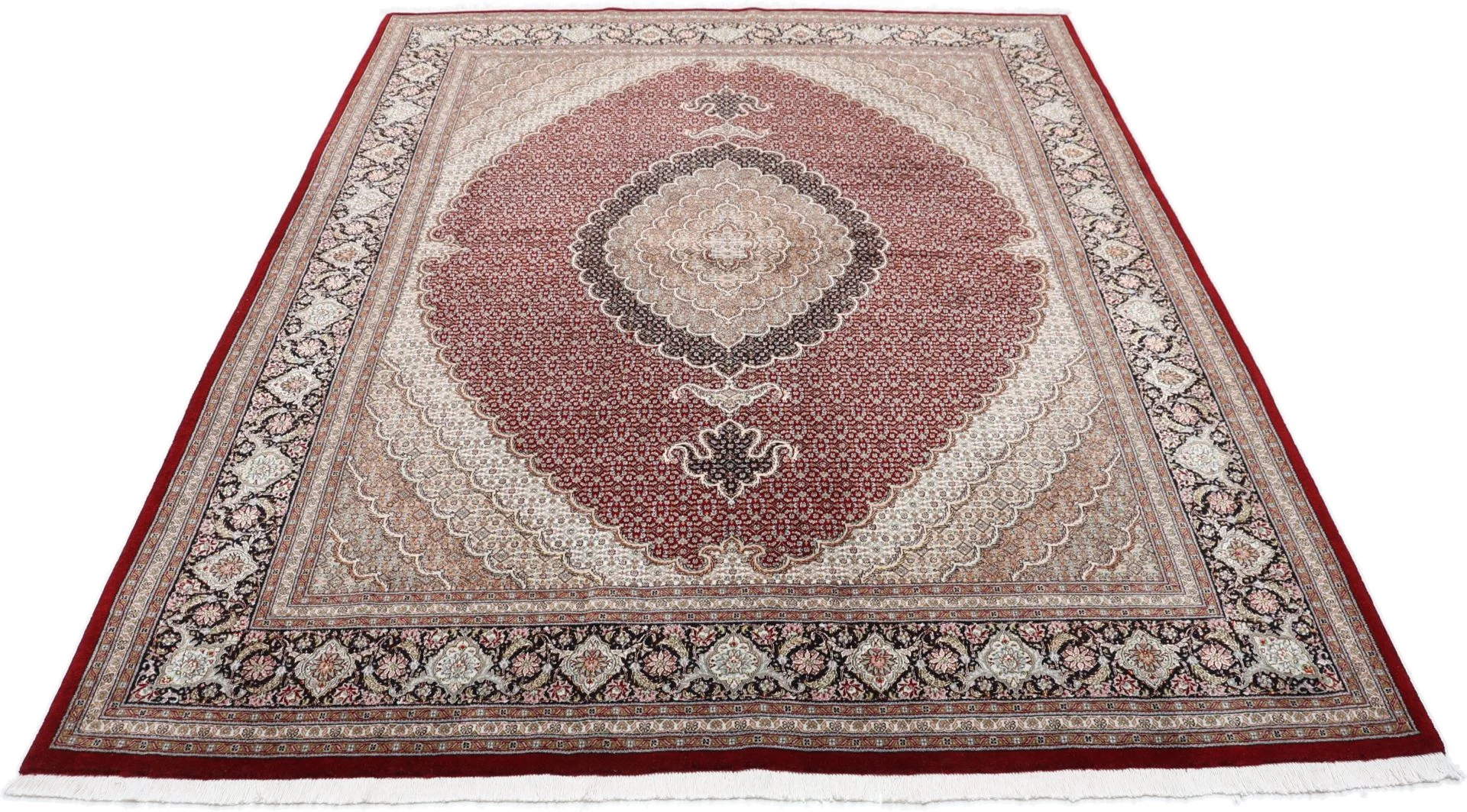 Tabriz Persian Rug 205 × 261 cm, Wool & Silk, hand-knotted