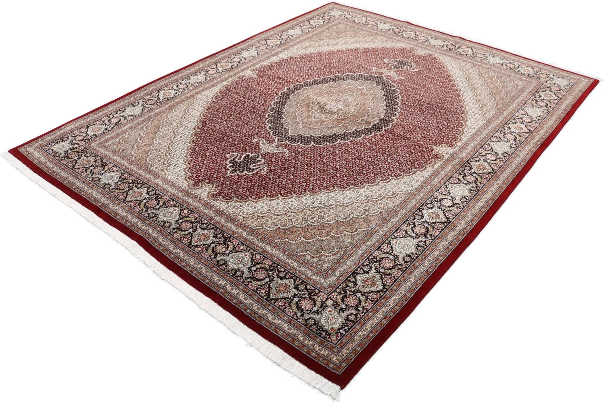 Tabriz Persian Rug 205 × 261 cm, Wool & Silk, hand-knotted