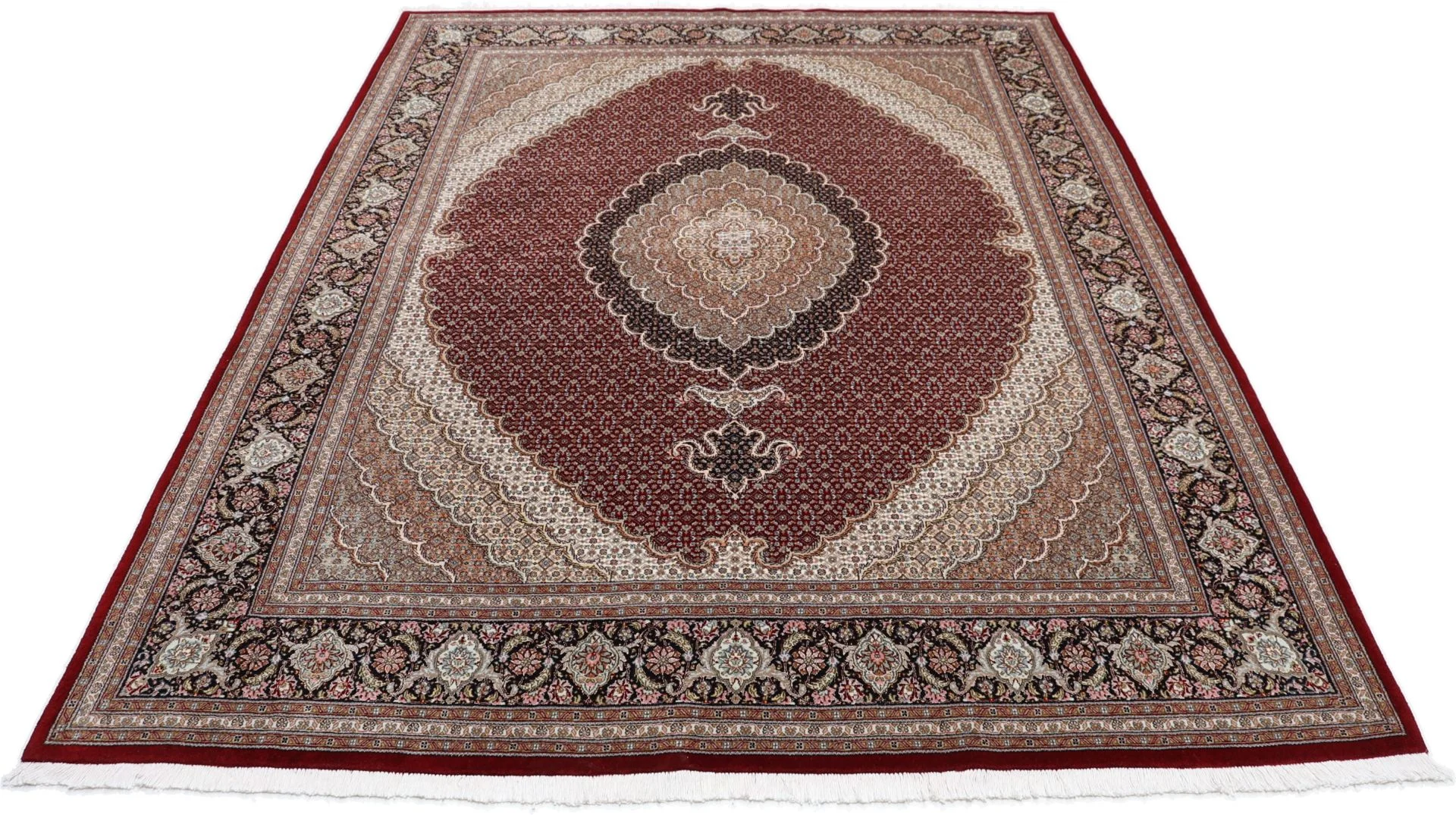 Tabriz Persian Rug 205 × 261 cm, Wool & Silk, hand-knotted