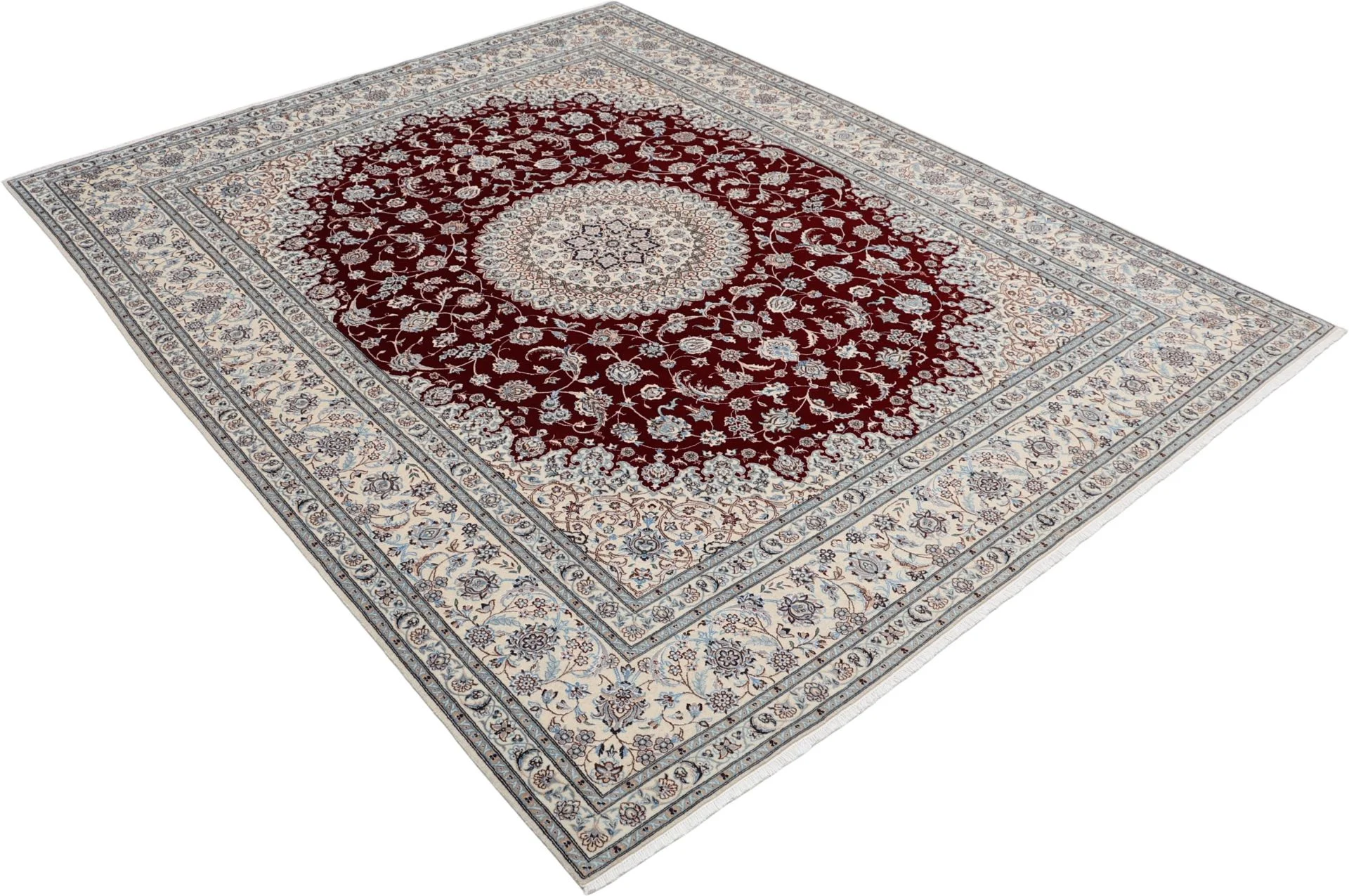 Nain Persian Rug 203 × 260 cm, Wool & Silk, hand-knotted