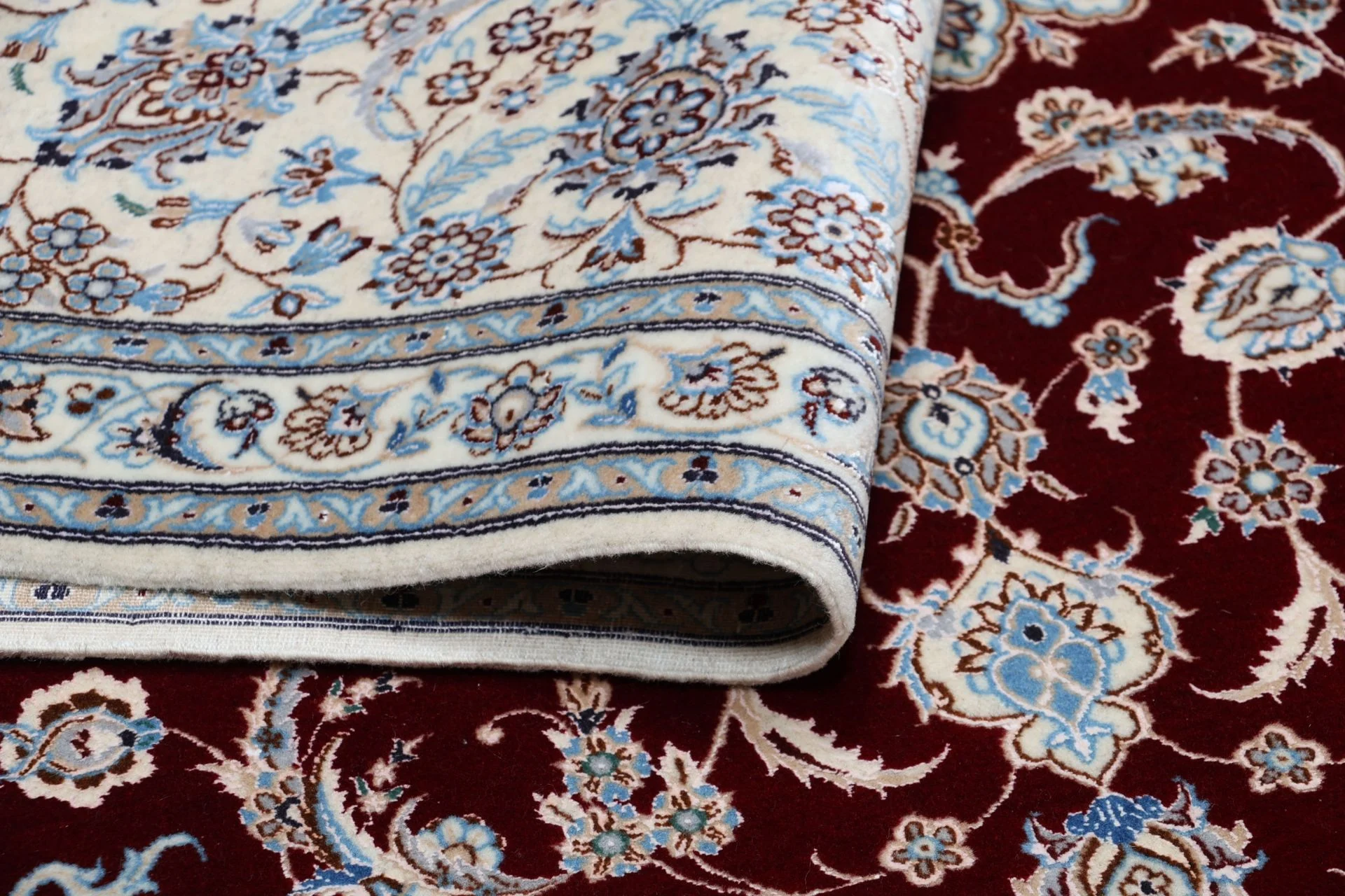 Nain Persian Rug 203 × 260 cm, Wool & Silk, hand-knotted