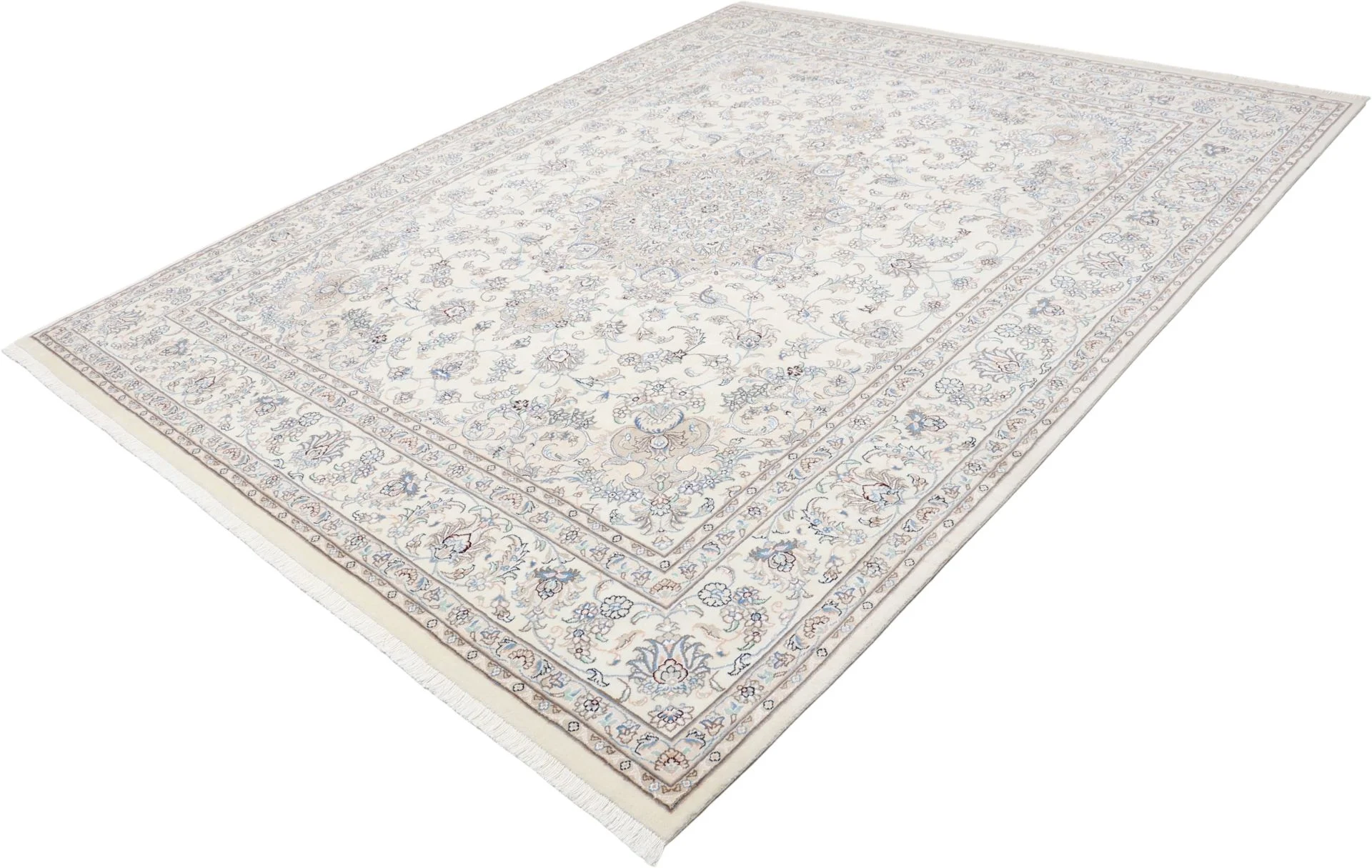 Hand-Knotted Wool Nain Persian Rug, 250 × 305 cm