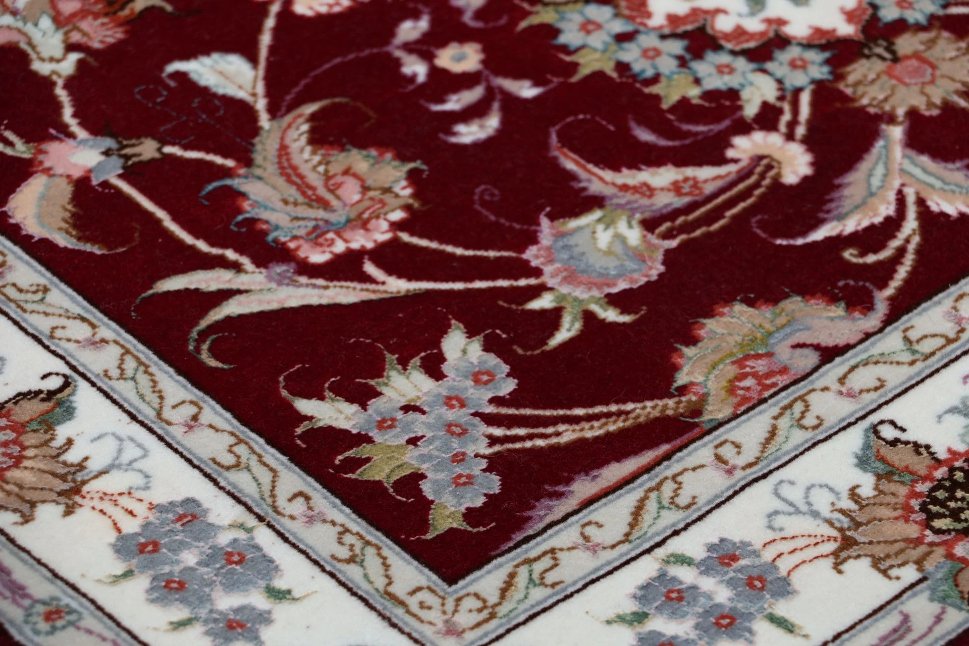 Hand-Knotted Wool & Silk Tabriz Persian Rug, 82 × 333 cm