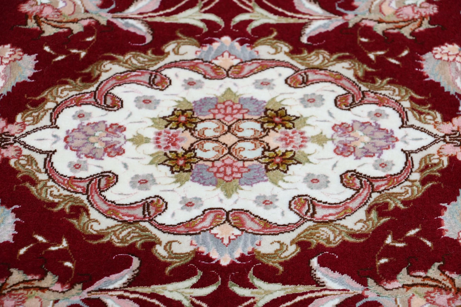 Hand-Knotted Wool & Silk Tabriz Persian Rug, 82 × 333 cm