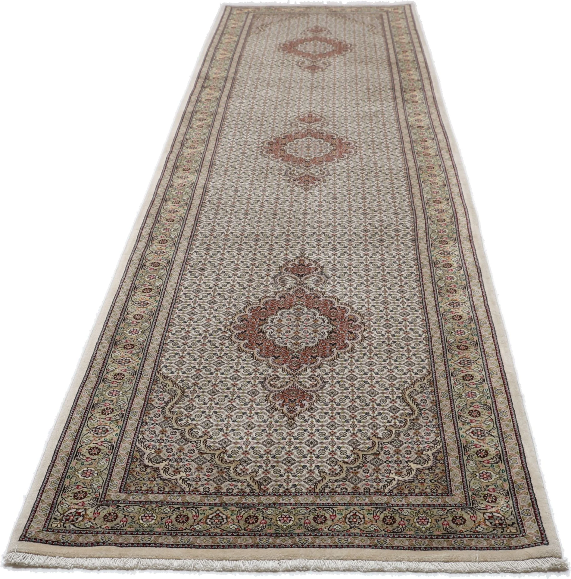 perserteppich-tabriz-88-x-354-cm-schurwolle-handgeknupft-laufer-19 Hand-Knotted Wool Tabriz Persian Rug, 88 × 354 cm