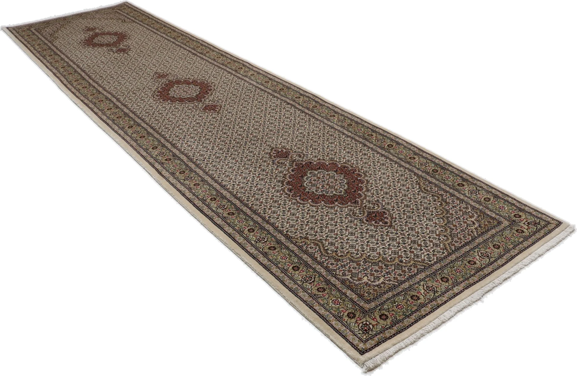 perserteppich-tabriz-88-x-354-cm-schurwolle-handgeknupft-laufer-23 Hand-Knotted Wool Tabriz Persian Rug, 88 × 354 cm