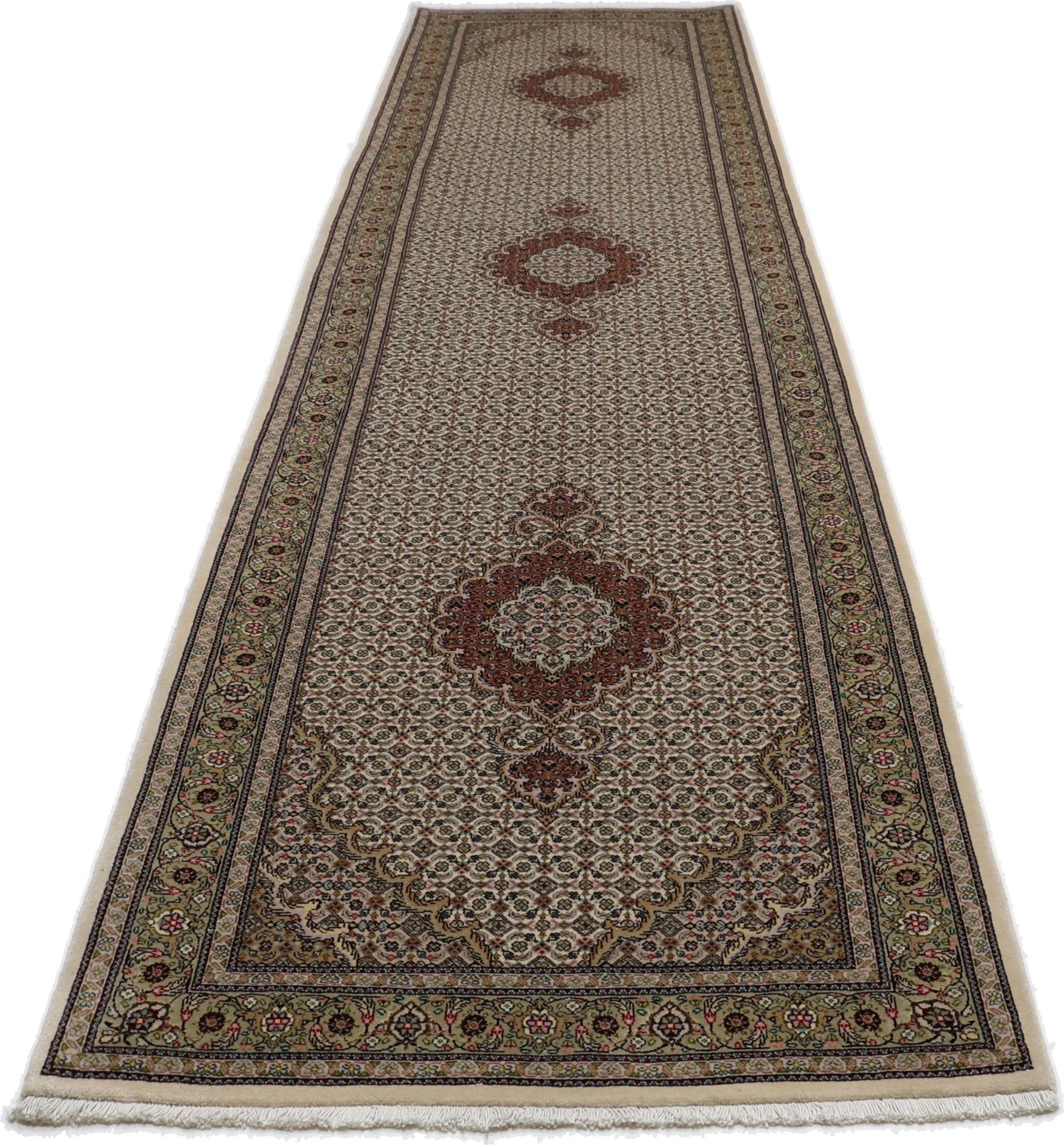 perserteppich-tabriz-88-x-354-cm-schurwolle-handgeknupft-laufer-27 Hand-Knotted Wool Tabriz Persian Rug, 88 × 354 cm
