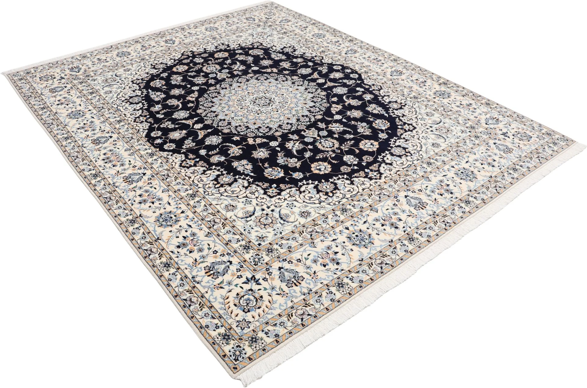 perserteppich-nain-210-x-263-cm-schurwolle-und-seide-handgeknupft-7 Nain Persian Rug 210 × 263 cm, Wool & Silk, hand-knotted