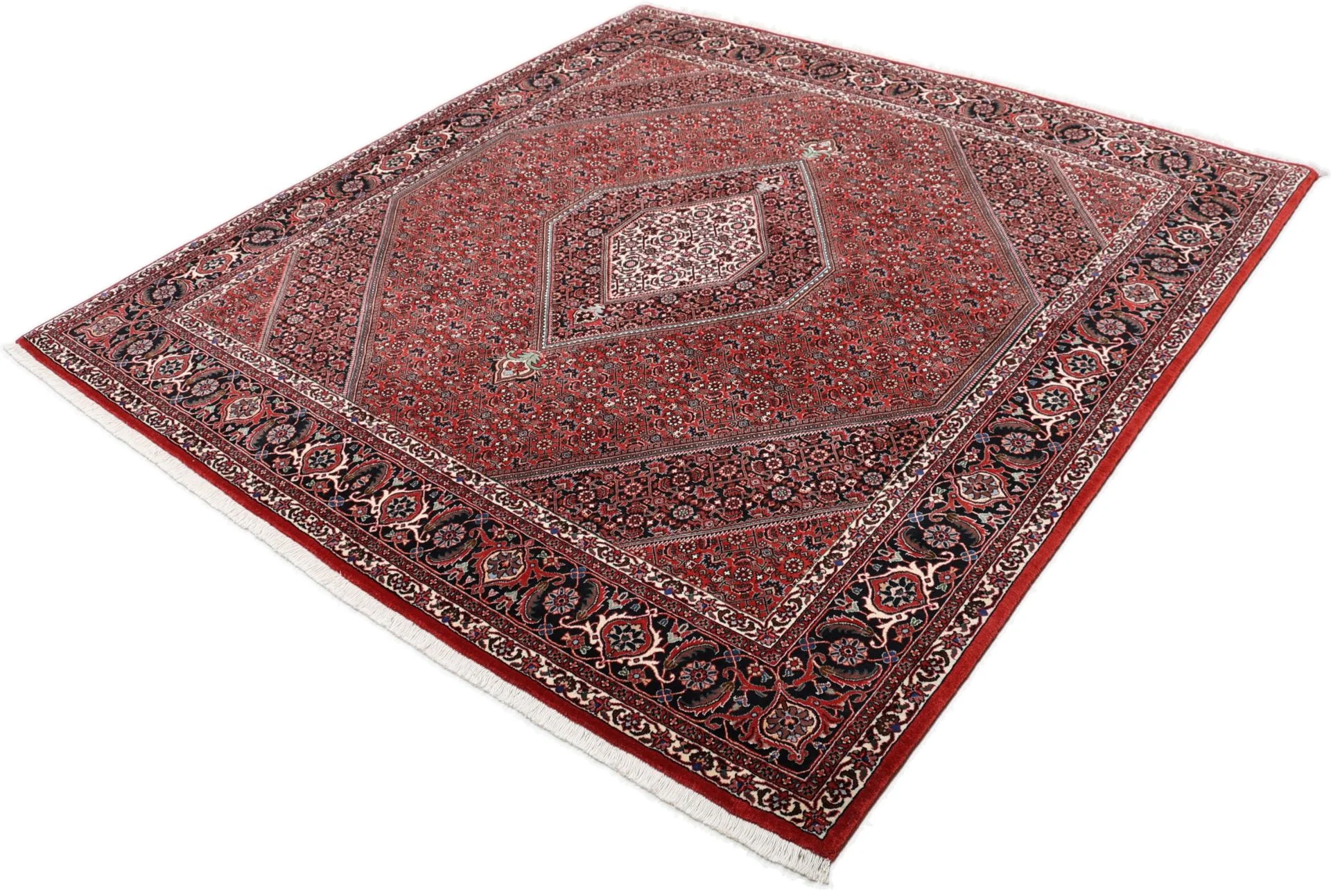 perserteppich-bidjar-206-x-212-cm-schurwolle-seide-handgeknupft-5 Bijar Persian Rug — hand-knotted, 206 × 212 cm, Wool & Silk