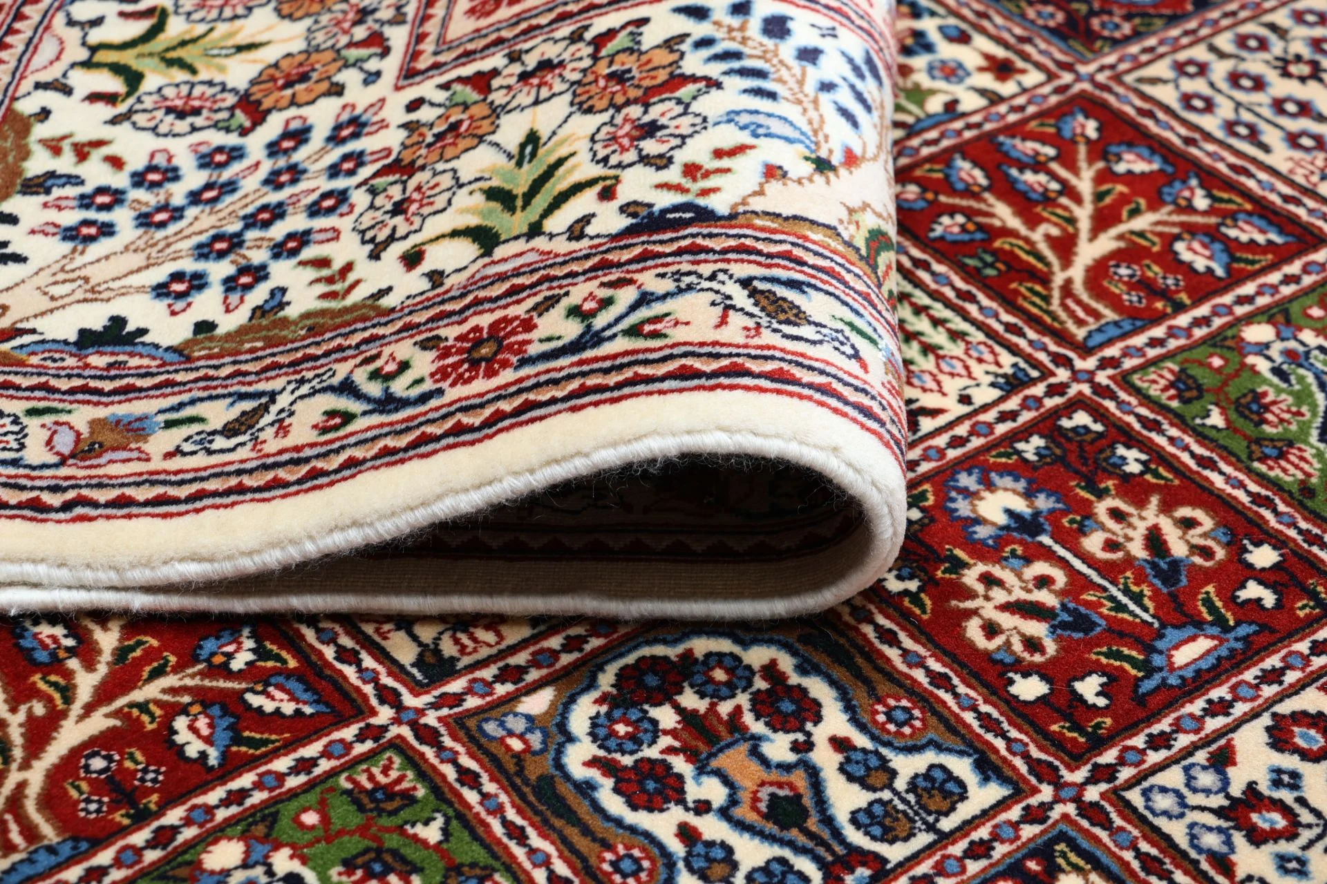 Moud Persian Rug 242 × 350 cm, Wool, hand-knotted