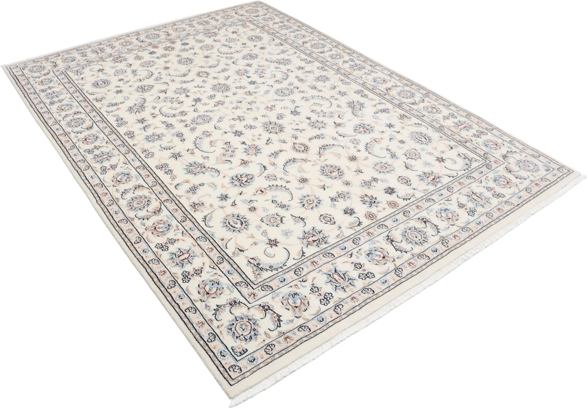 Nain Persian Rug 170 × 245 cm, Wool & Silk, hand-knotted