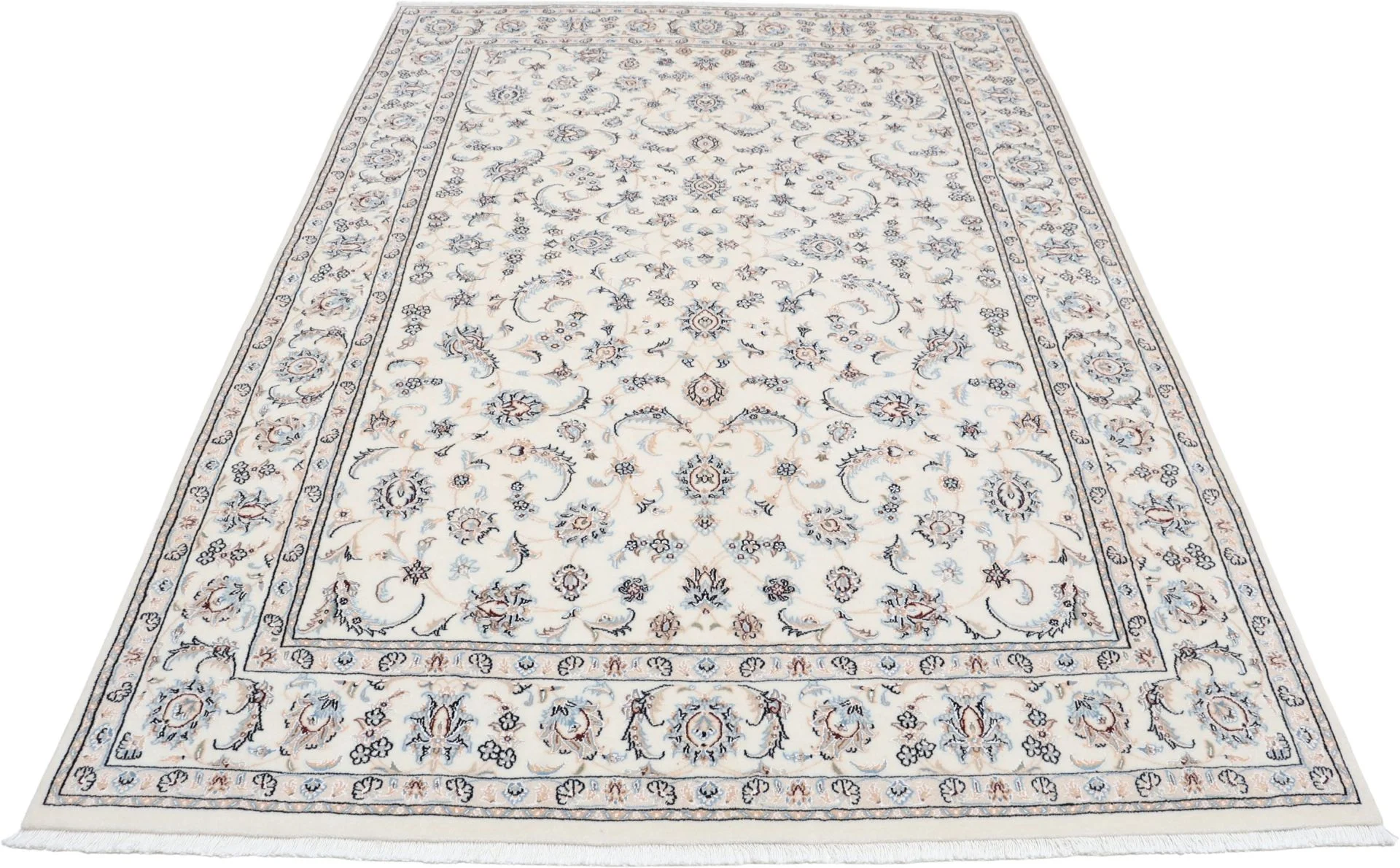 Nain Persian Rug 170 × 245 cm, Wool & Silk, hand-knotted