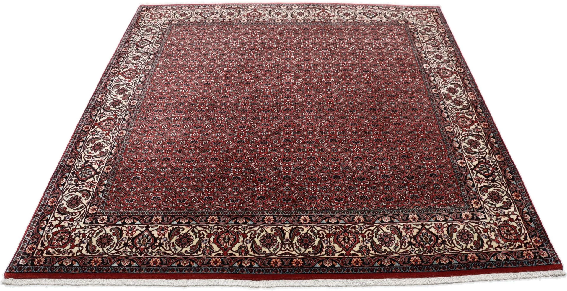 perserteppich-bidjar-204-x-212-cm-schurwolle-seide-handgeknupft-14 Hand-Knotted Wool & Silk Bijar Persian Rug, 204 × 212 cm