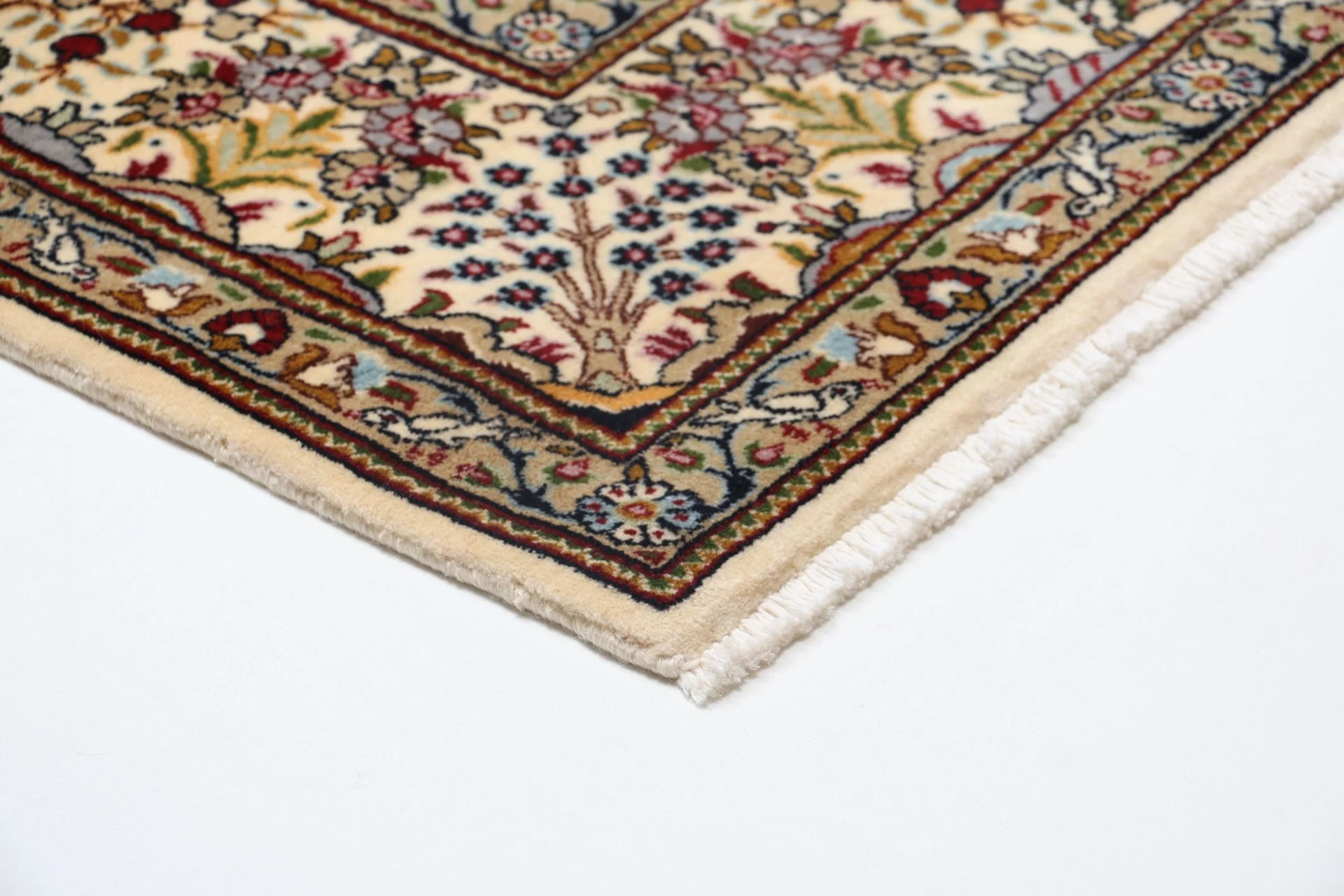 Hand-Knotted Wool Moud Persian Rug, 197 × 306 cm