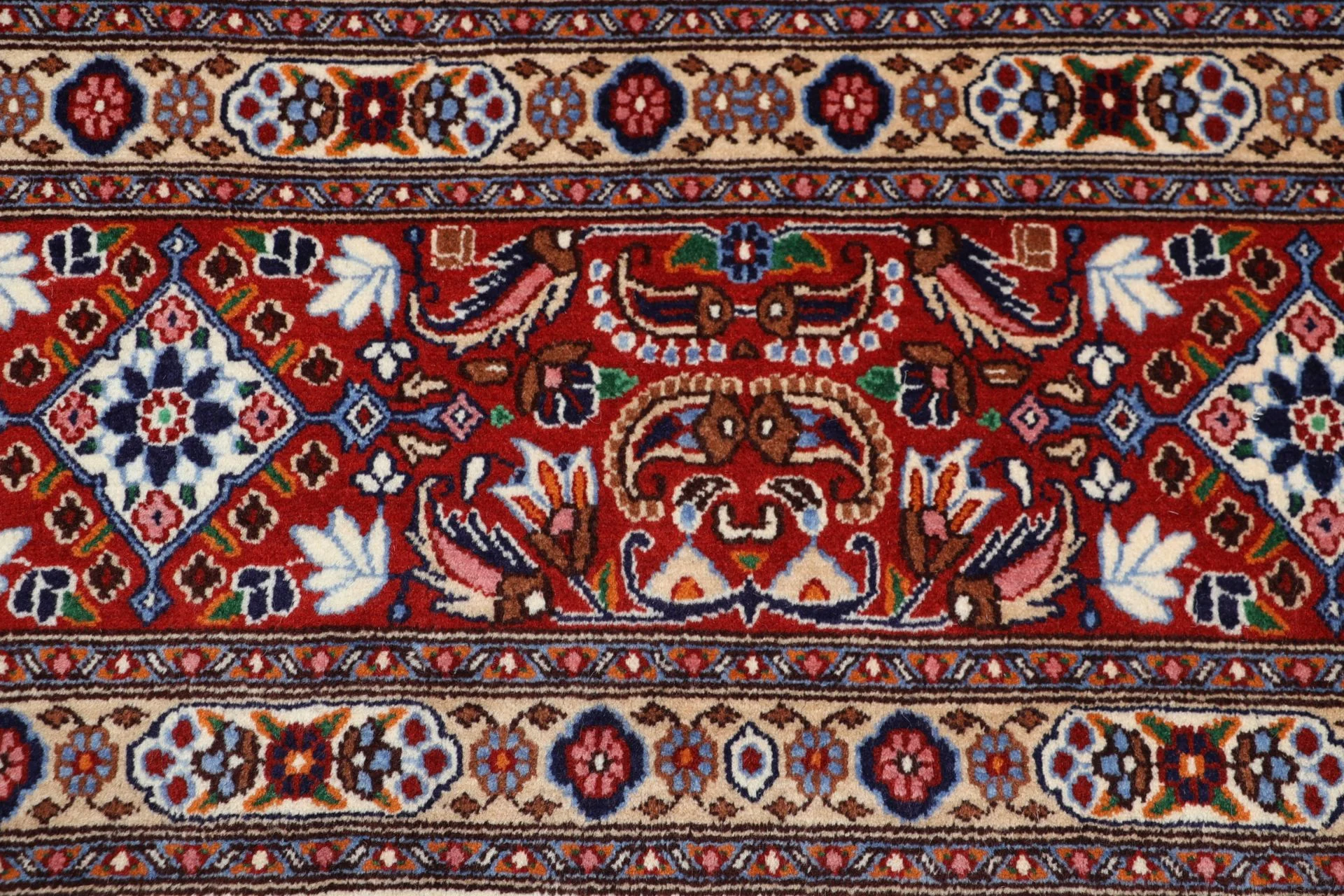 Hand-Knotted Wool Moud Persian Rug, 247 × 355 cm