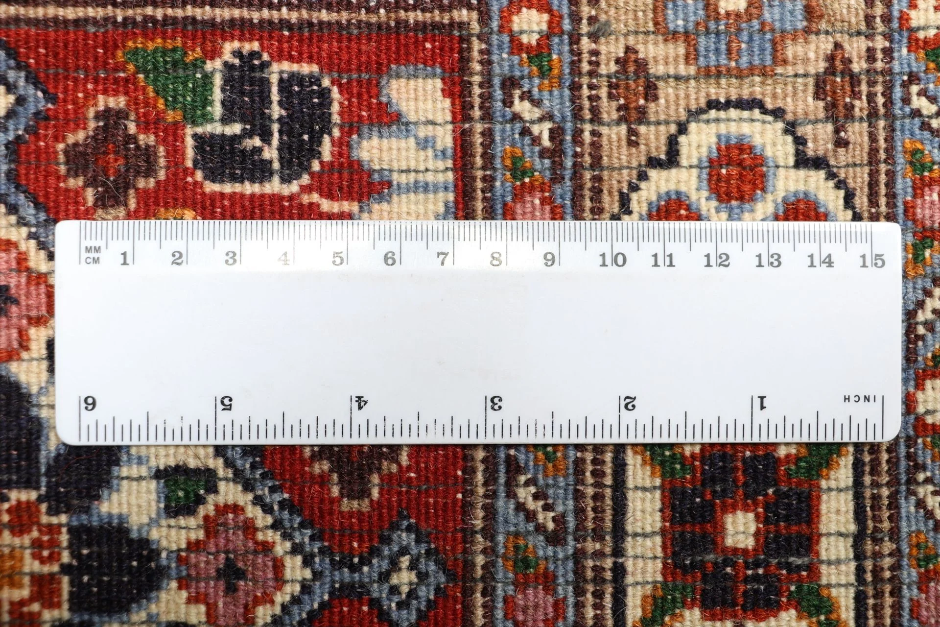 Hand-Knotted Wool Moud Persian Rug, 247 × 355 cm