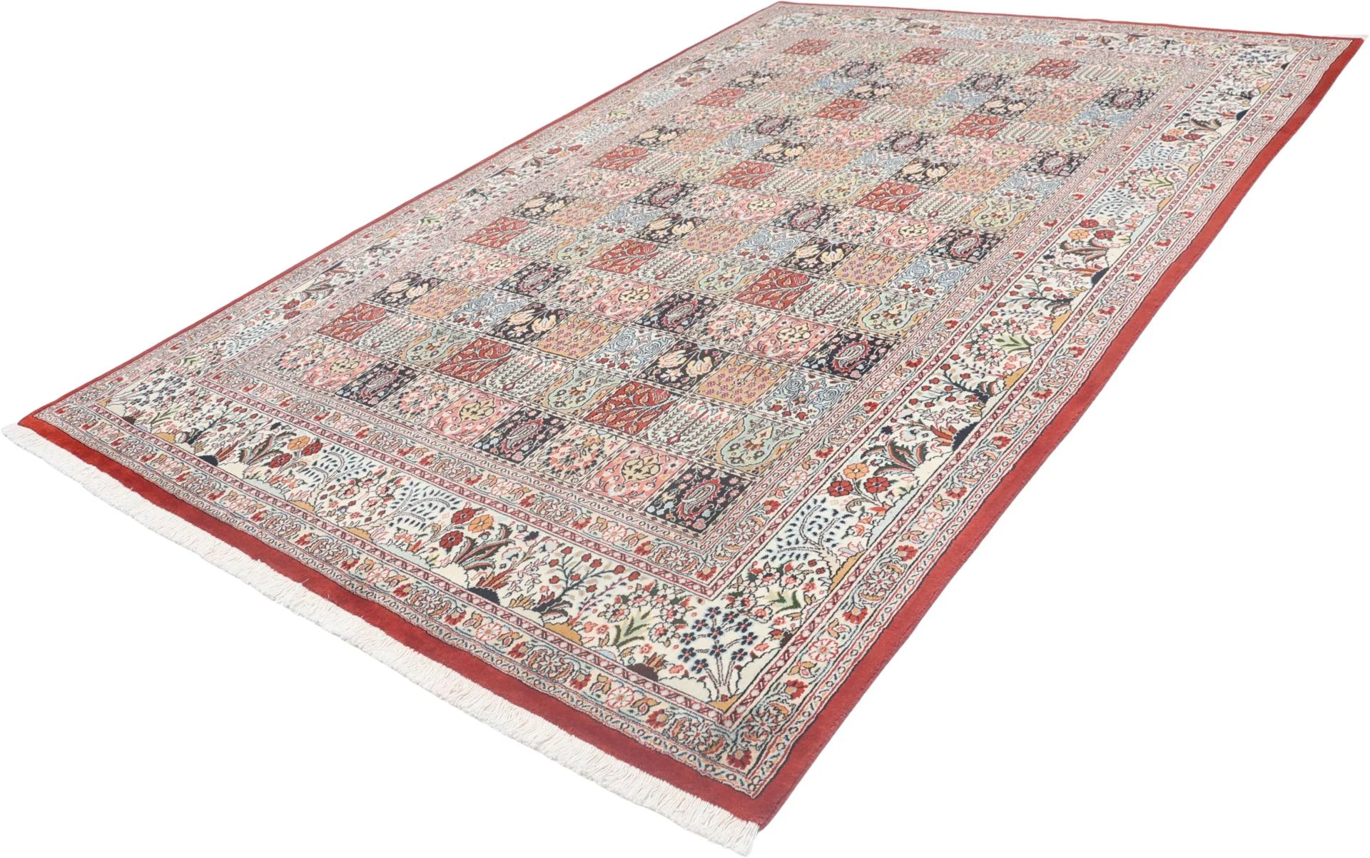 Hand-Knotted Wool Moud Persian Rug, 200 × 300 cm