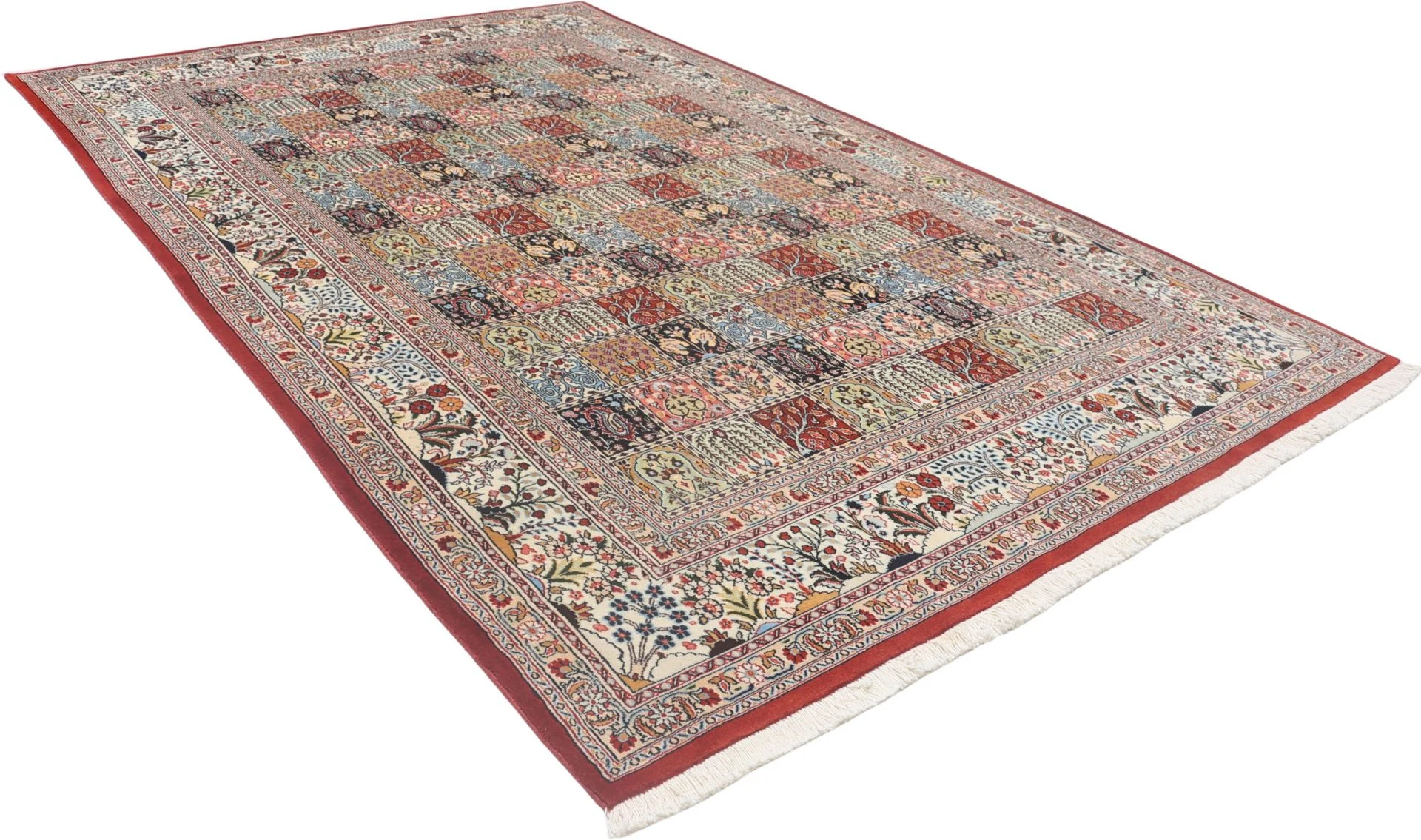 Hand-Knotted Wool Moud Persian Rug, 200 × 300 cm