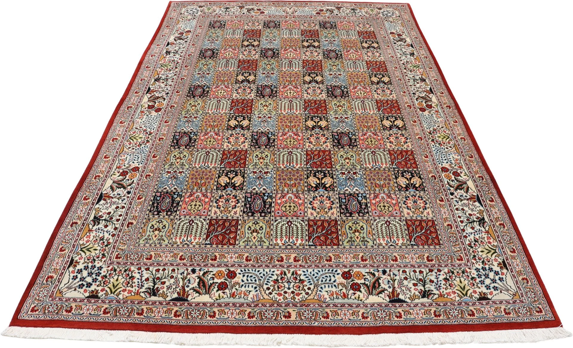 Hand-Knotted Wool Moud Persian Rug, 200 × 300 cm