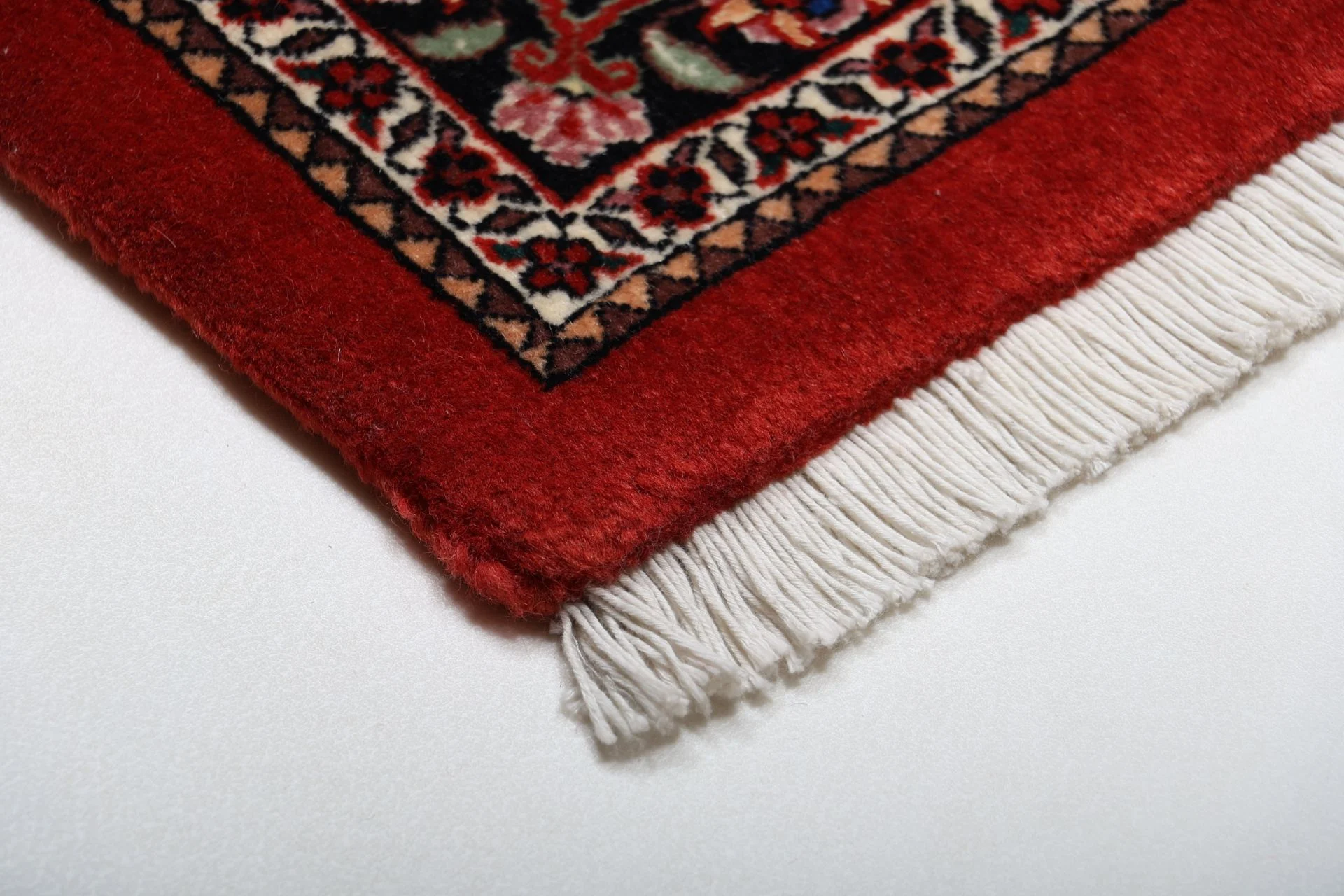 Hand-Knotted Wool & Silk Bijar Persian Rug, 205 × 220 cm