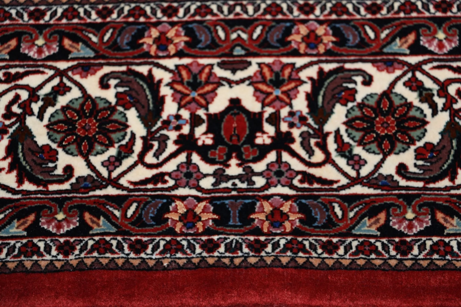 Hand-Knotted Wool & Silk Bijar Persian Rug, 205 × 220 cm