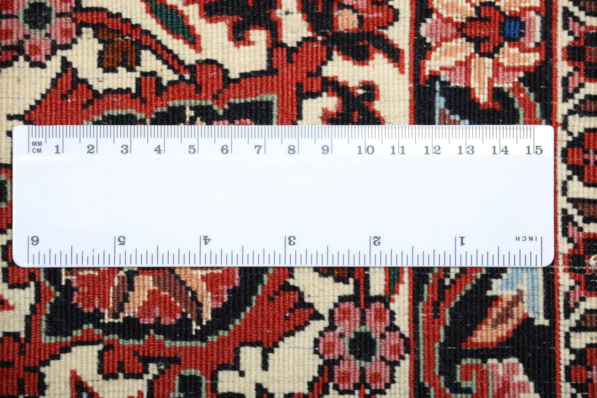 Hand-Knotted Wool & Silk Bijar Persian Rug, 205 × 220 cm