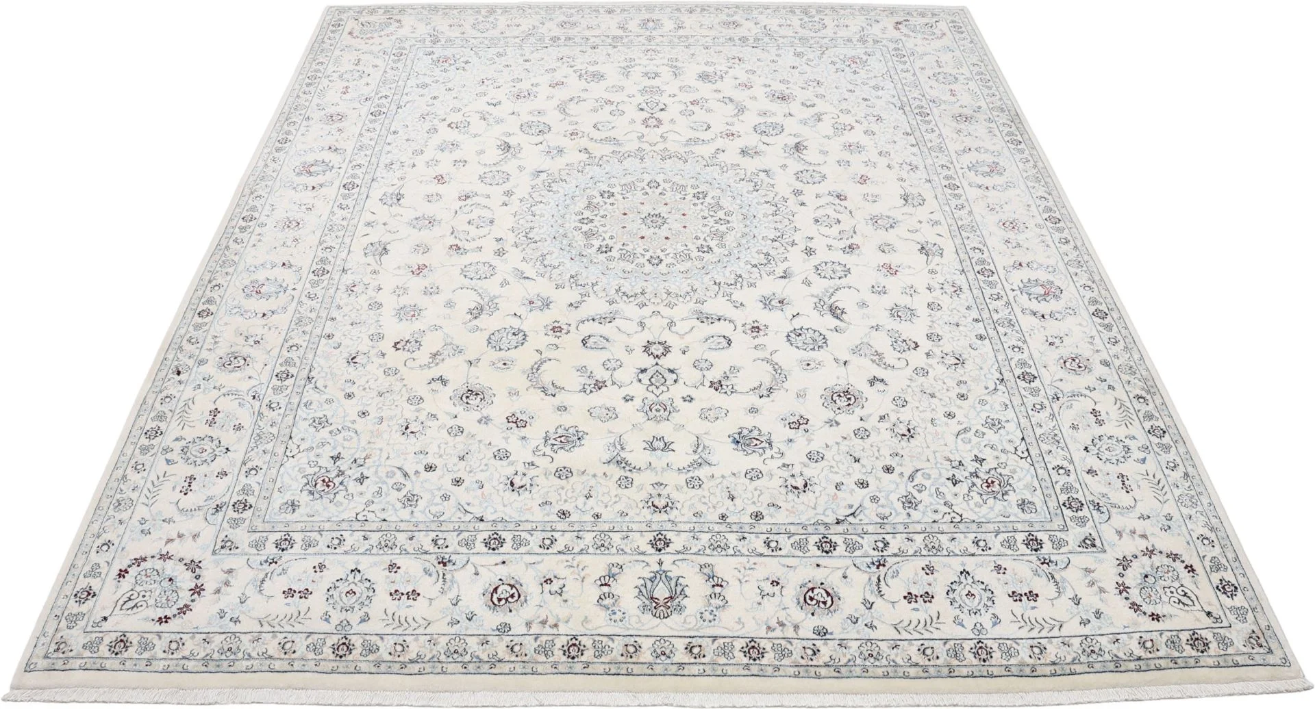 Nain Persian Rug 200 × 249 cm, Wool & Silk, hand-knotted