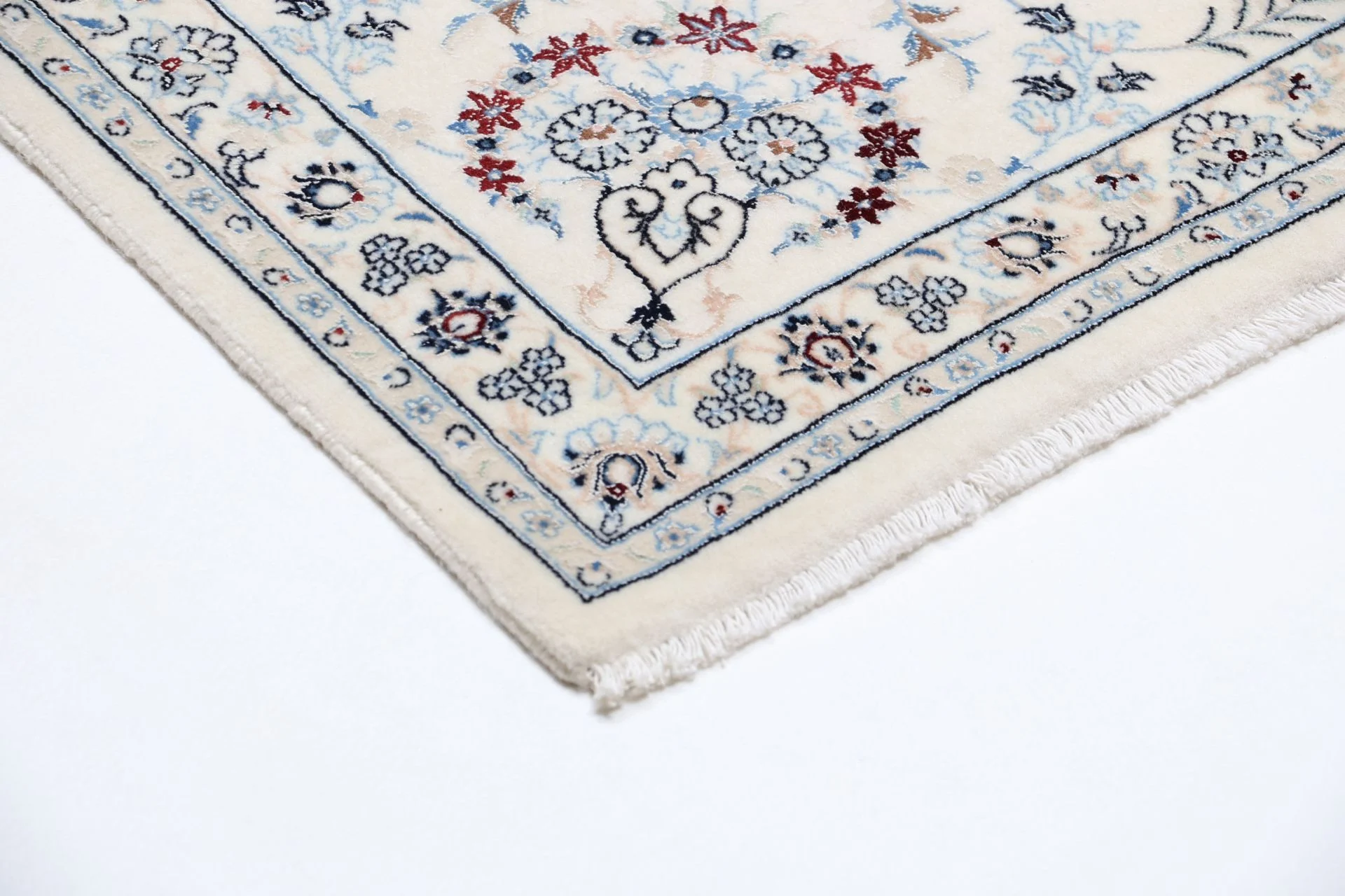 Nain Persian Rug 200 × 249 cm, Wool & Silk, hand-knotted