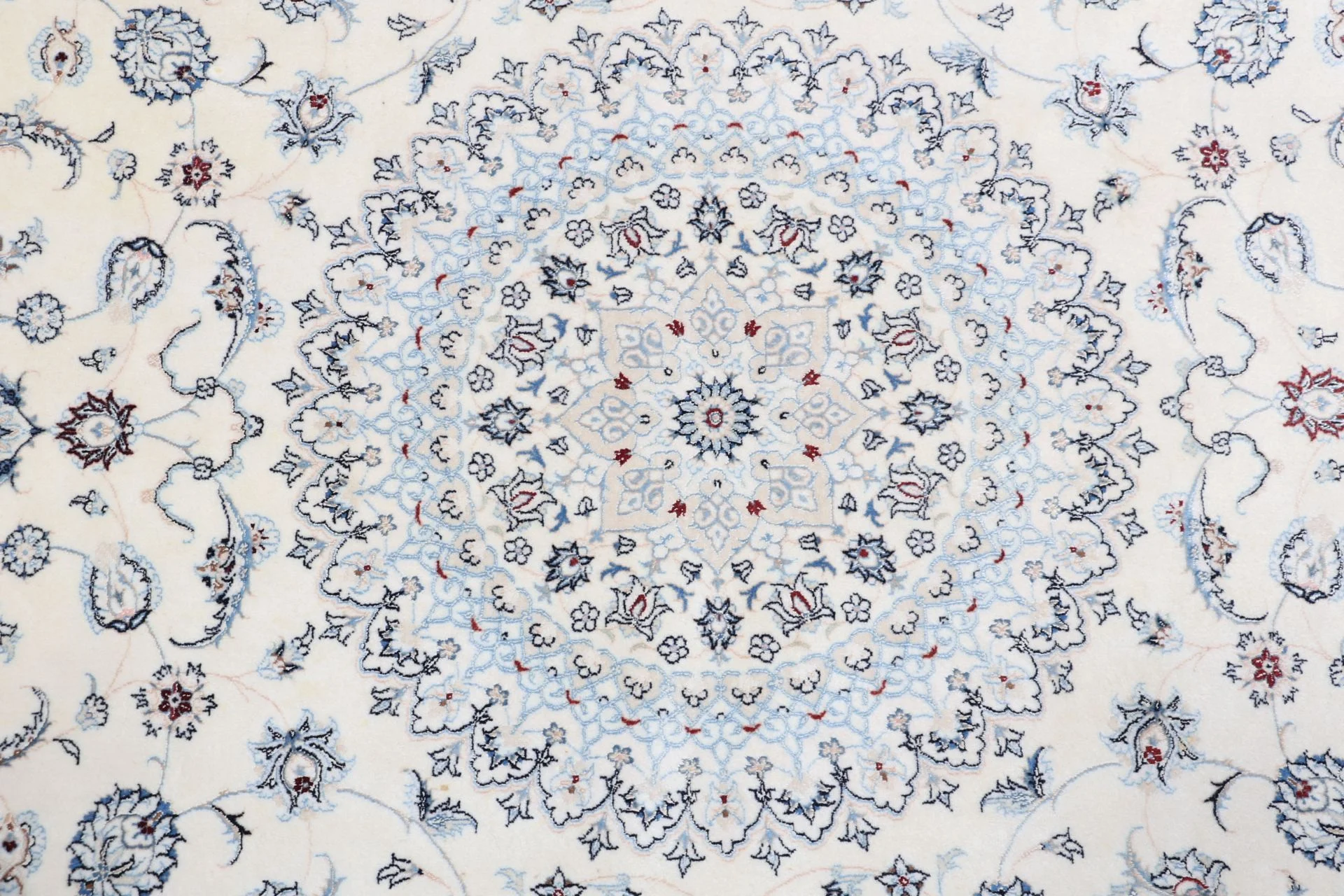 Nain Persian Rug 200 × 249 cm, Wool & Silk, hand-knotted