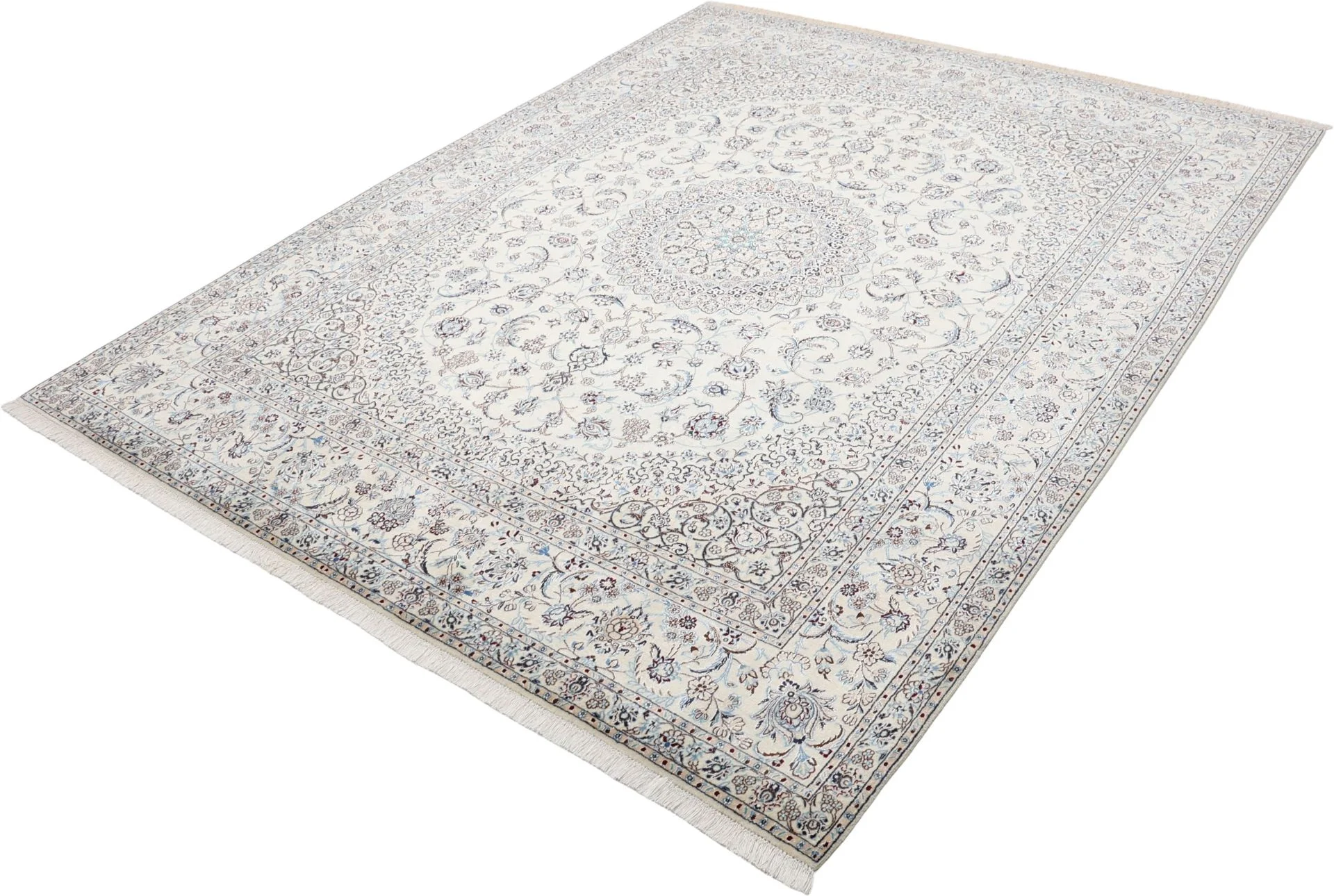 perserteppich-nain-203-x-255-cm-schurwolle-und-seide-handgeknupft-30 Hand-Knotted Wool & Silk Nain Persian Rug, 203 × 255 cm