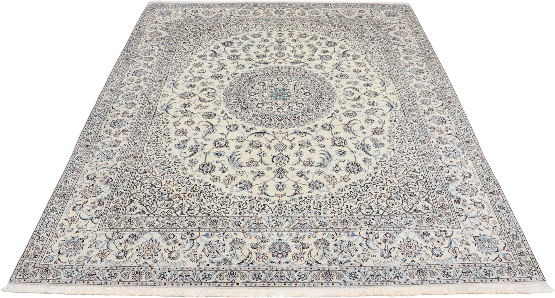 perserteppich-nain-203-x-255-cm-schurwolle-und-seide-handgeknupft-36 Hand-Knotted Wool & Silk Nain Persian Rug, 203 × 255 cm