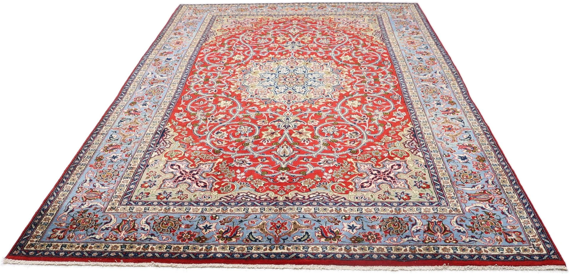 Isfahan Persian Rug — hand-knotted, 212 × 324 cm, Wool