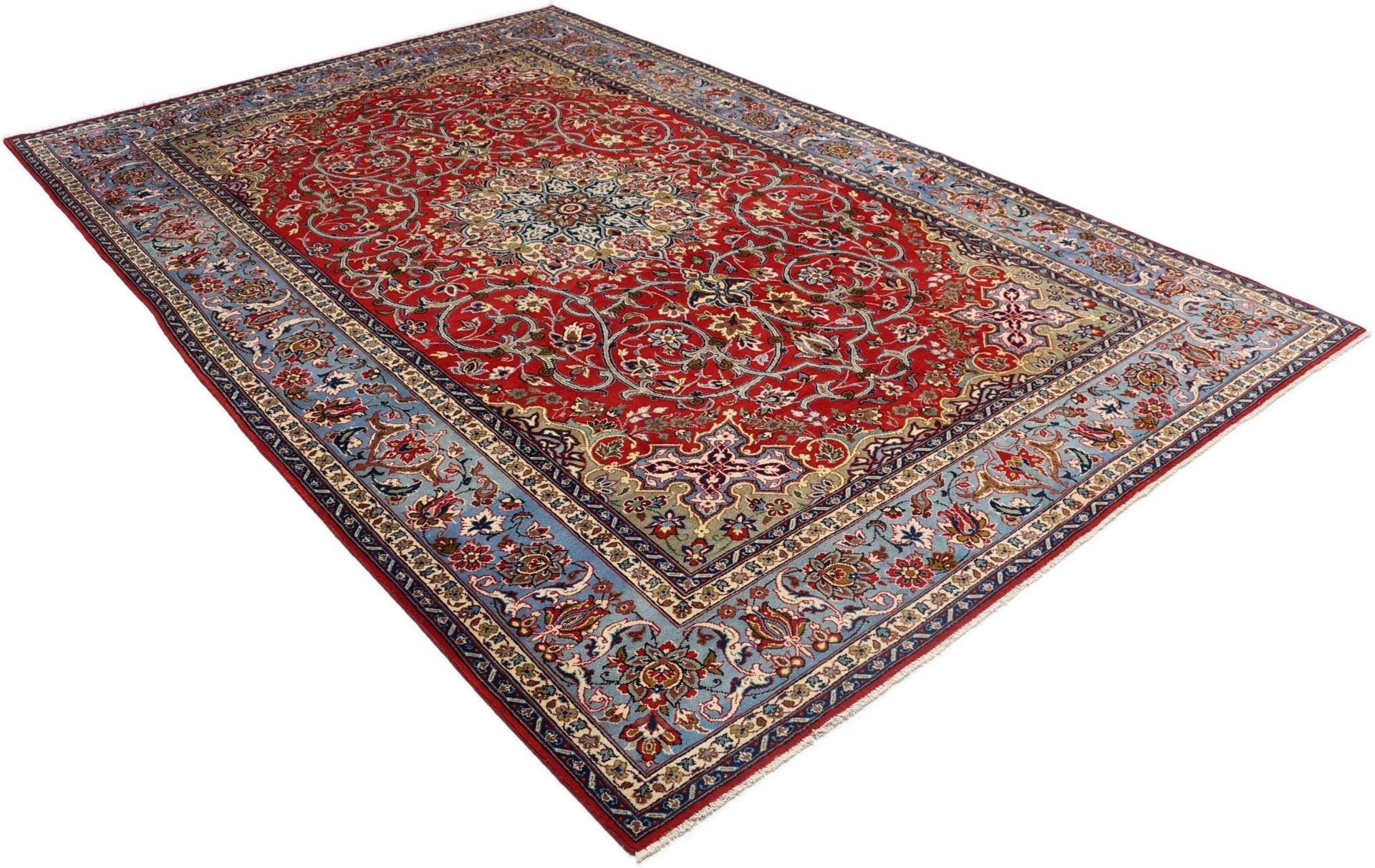 Isfahan Persian Rug — hand-knotted, 212 × 324 cm, Wool