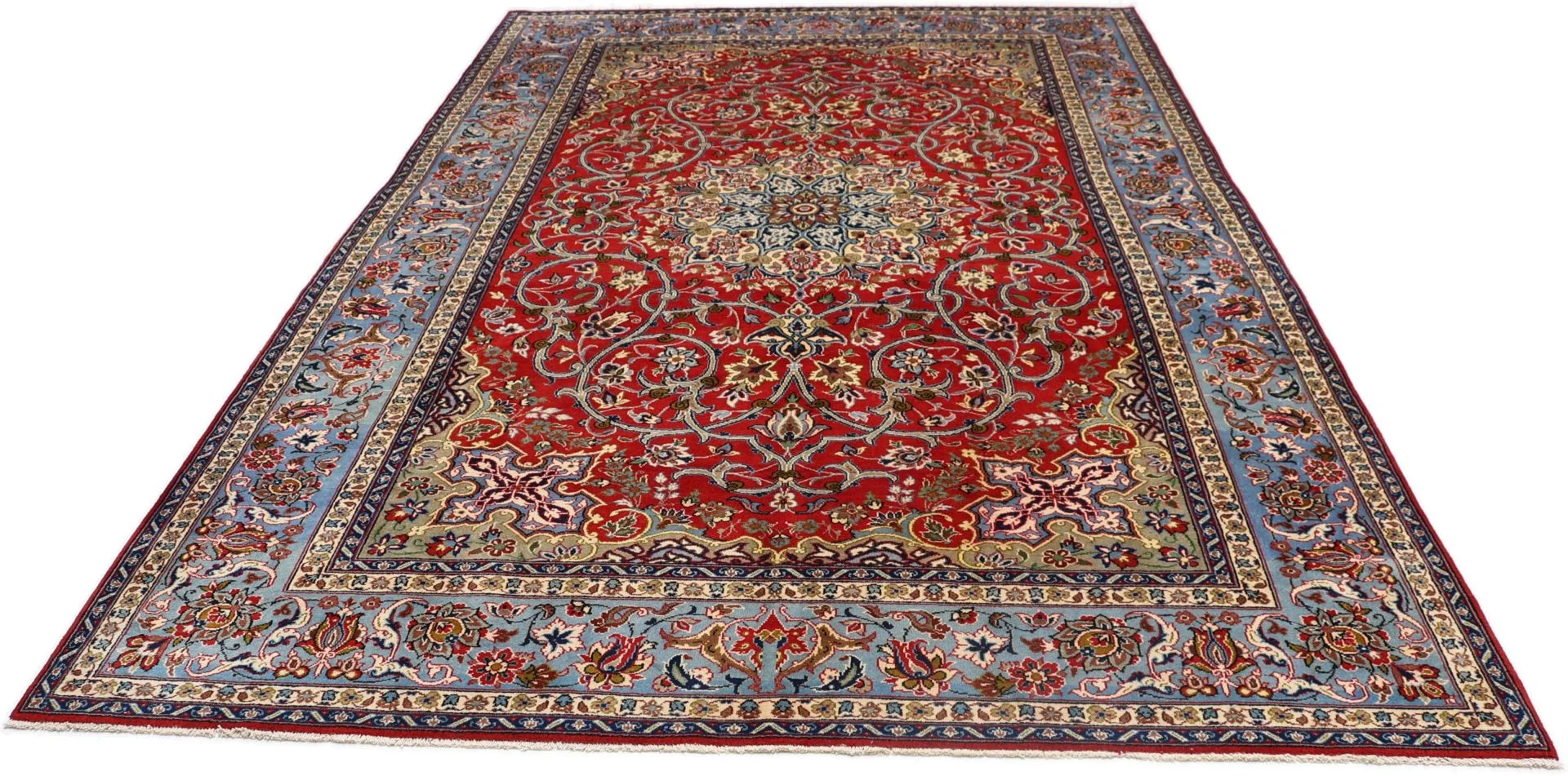 Isfahan Persian Rug — hand-knotted, 212 × 324 cm, Wool