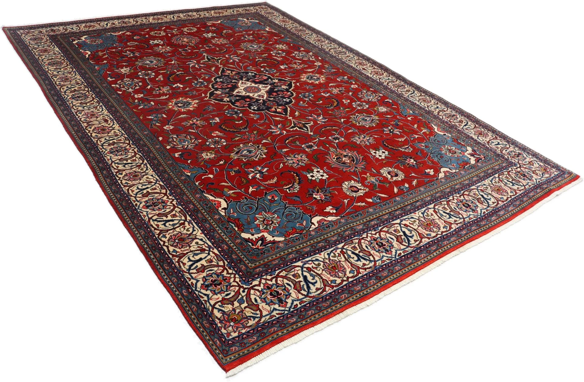 Hand-Knotted Wool Sarouk Persian Rug, 247 × 341 cm